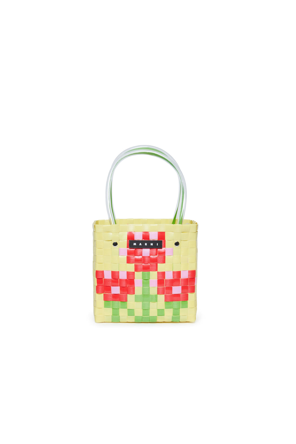 Woven Blossom Basket Bag