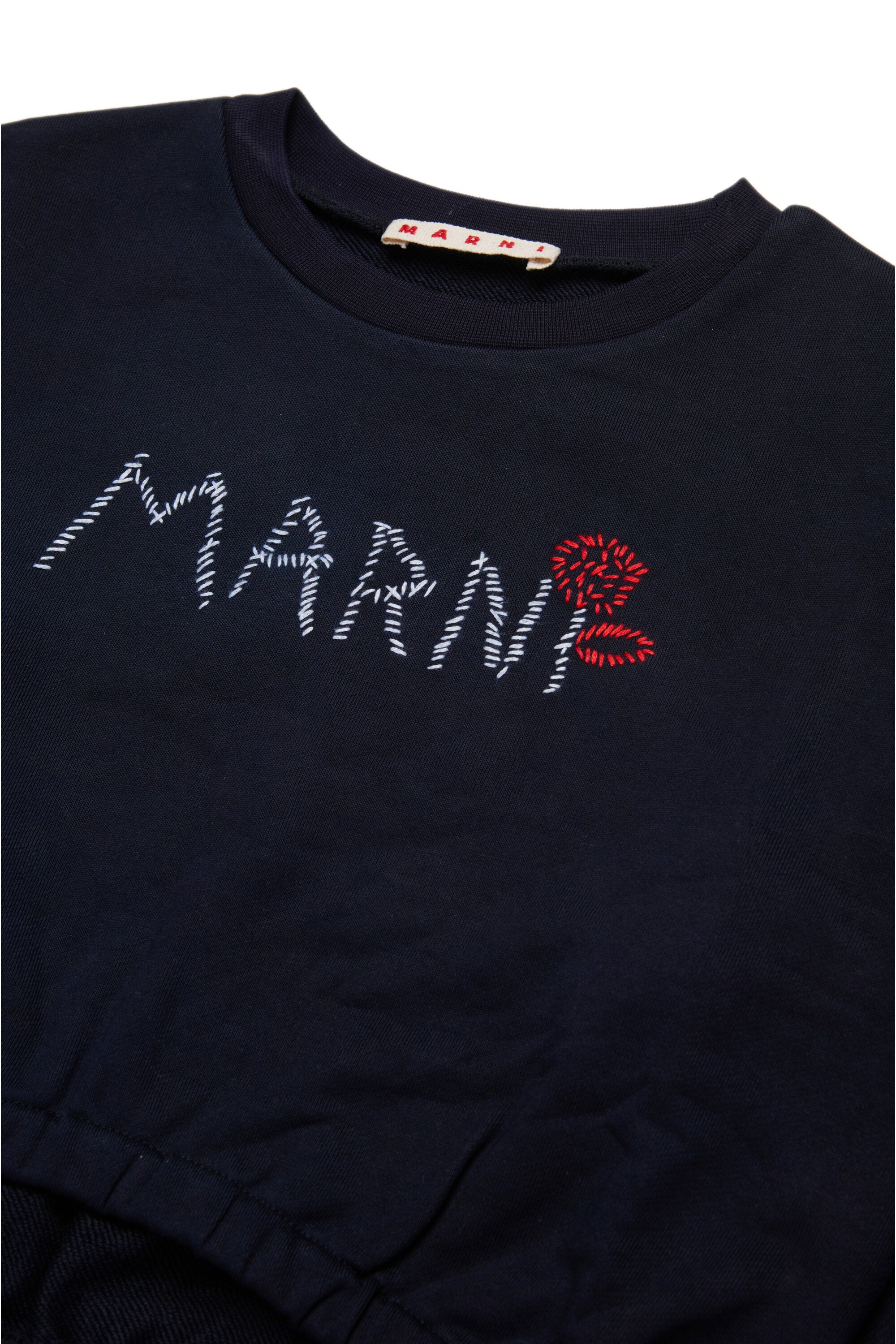 Marni logo girl's cropped crew-neck sweatshirt | BRAVE KID