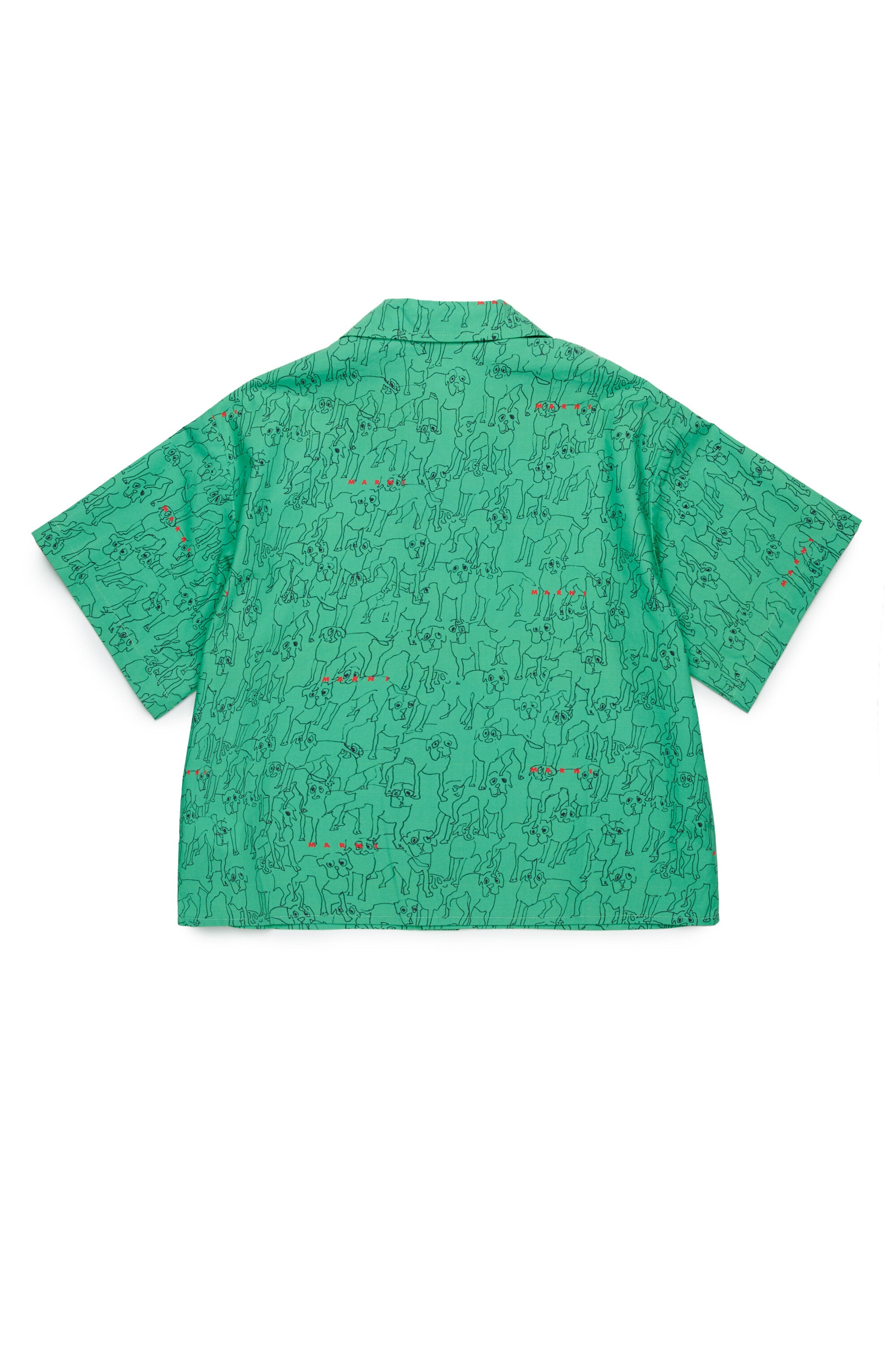 Camicia bowling in popeline allover Joy