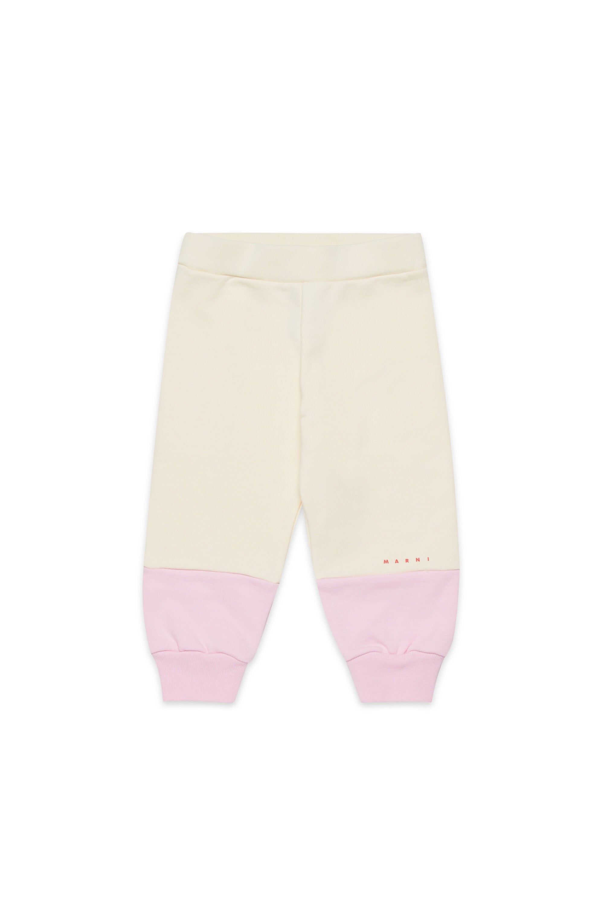 Pantalon de jogging en polaire bicolore