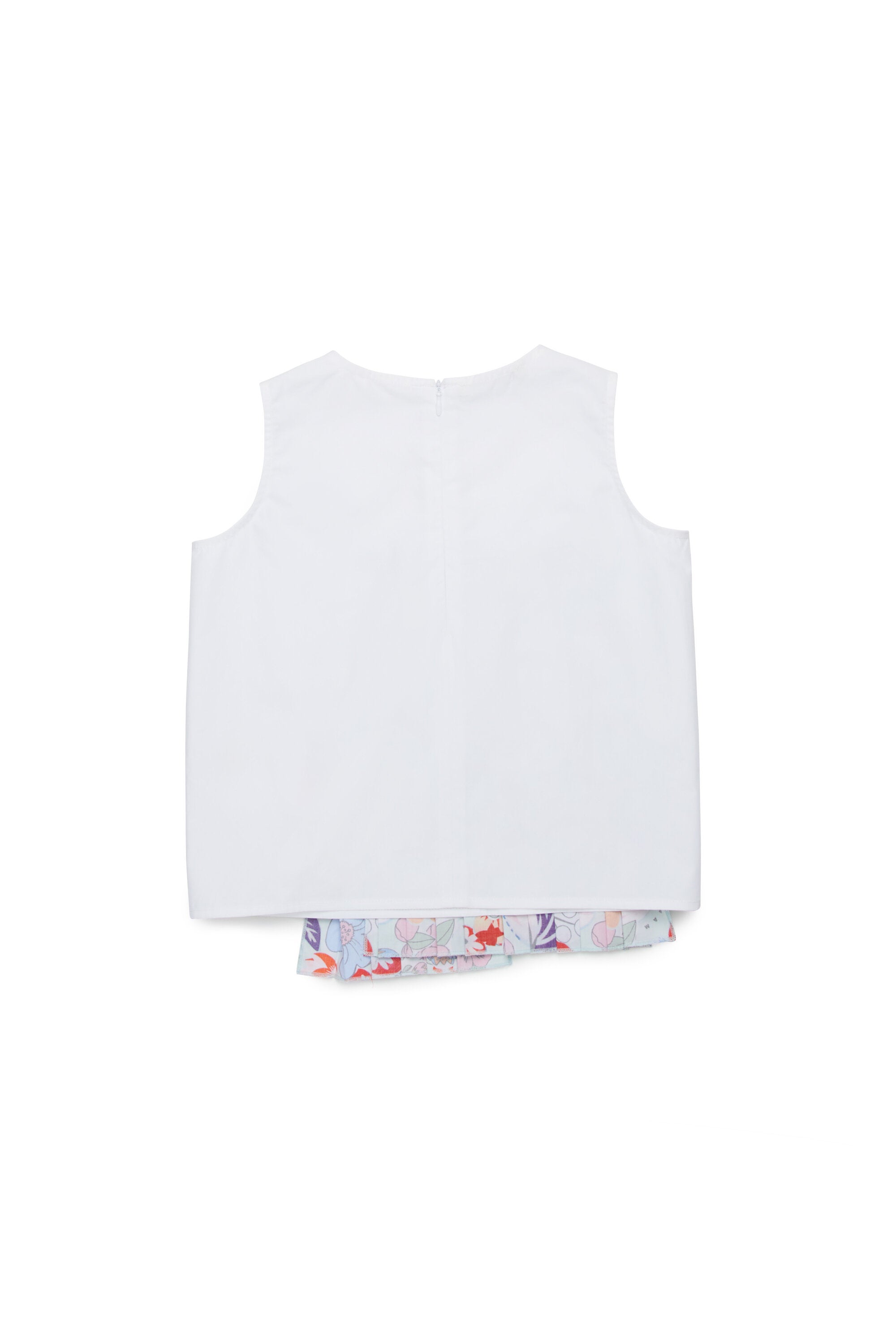 T-shirt smanicata con plissé allover Holiday