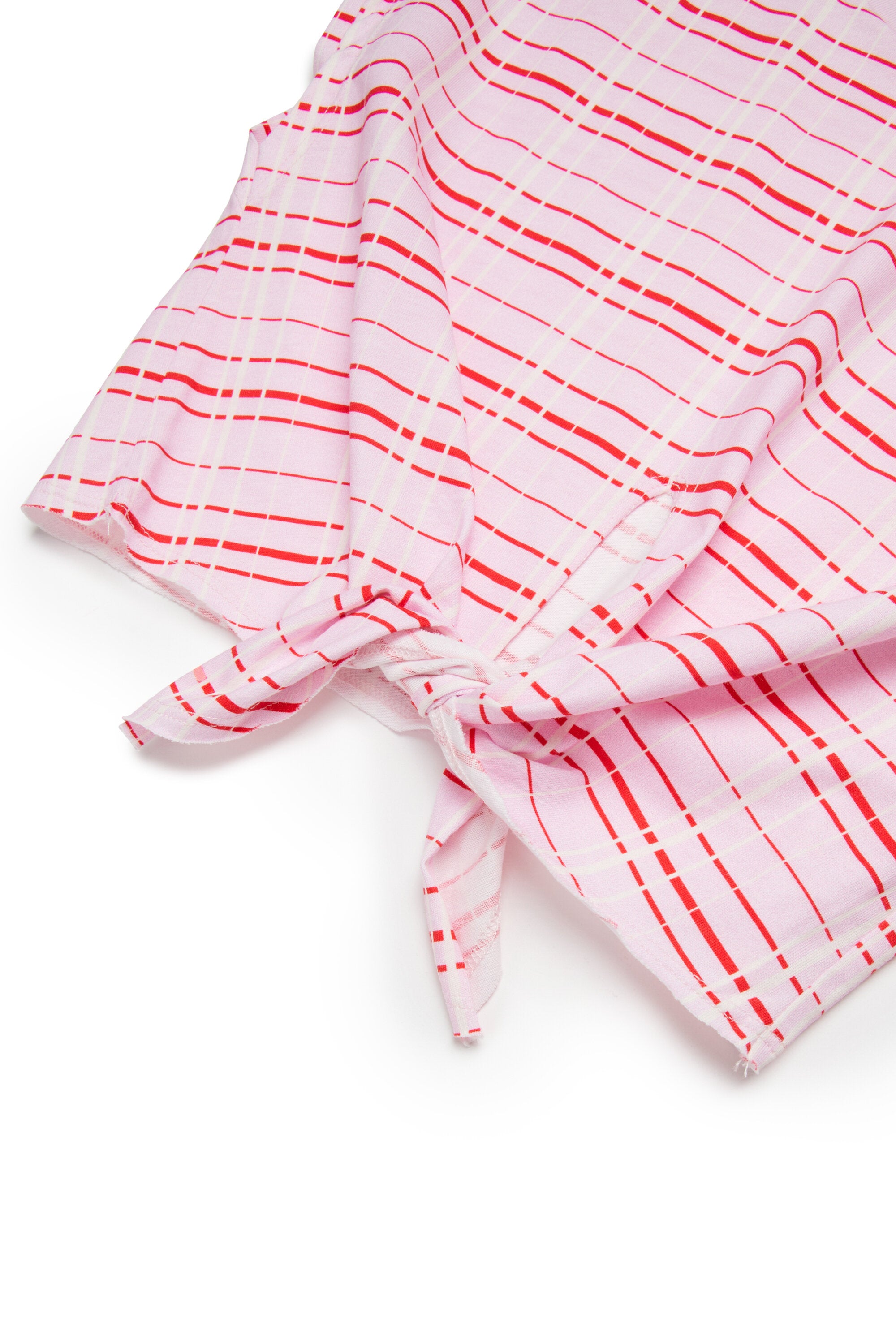 T-Shirt mit geknotetem Allover-Check