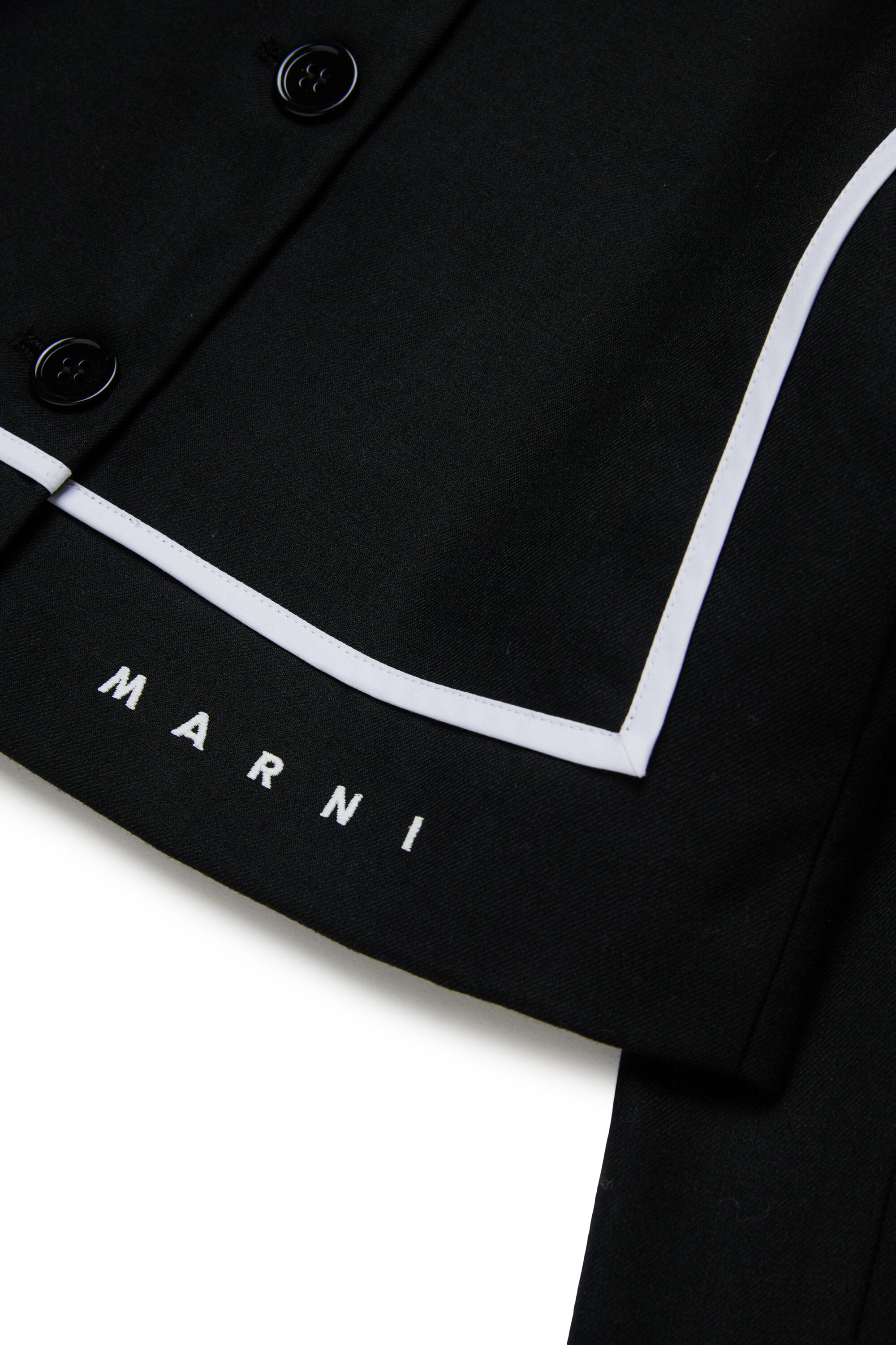 Chaqueta de franela con detalles en contraste