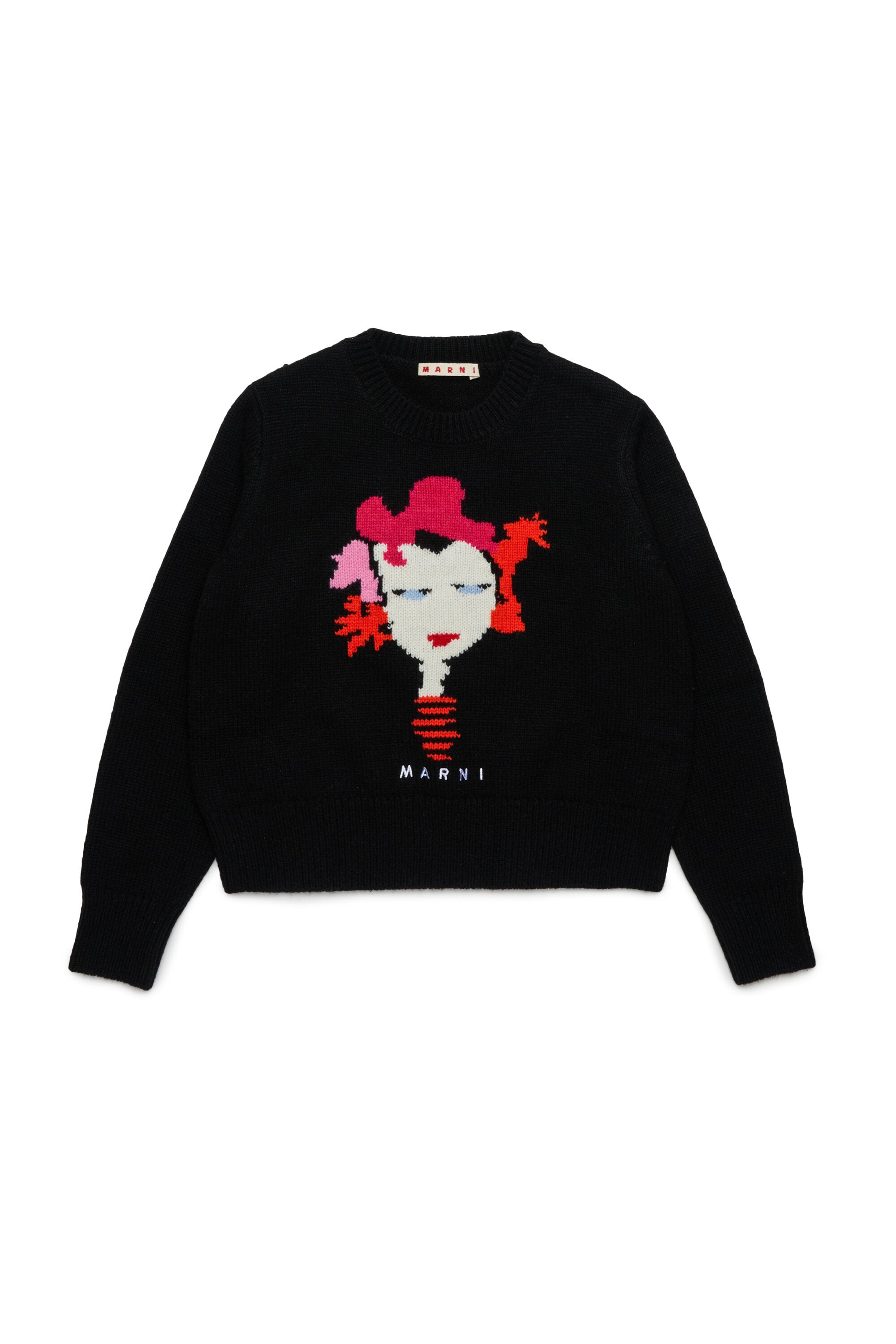 Marni Flower Grafik Pullover aus Wollmischung