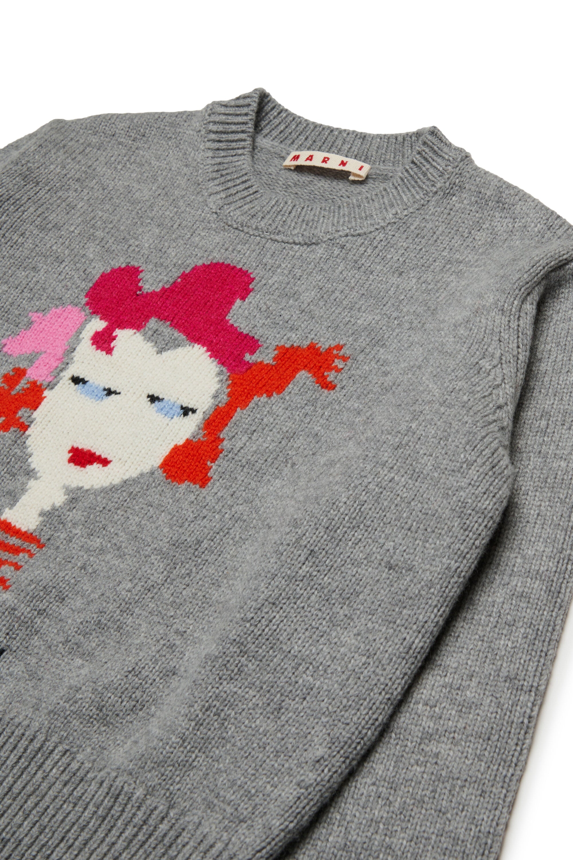 Pull en laine mélangée Marni Flower graphic