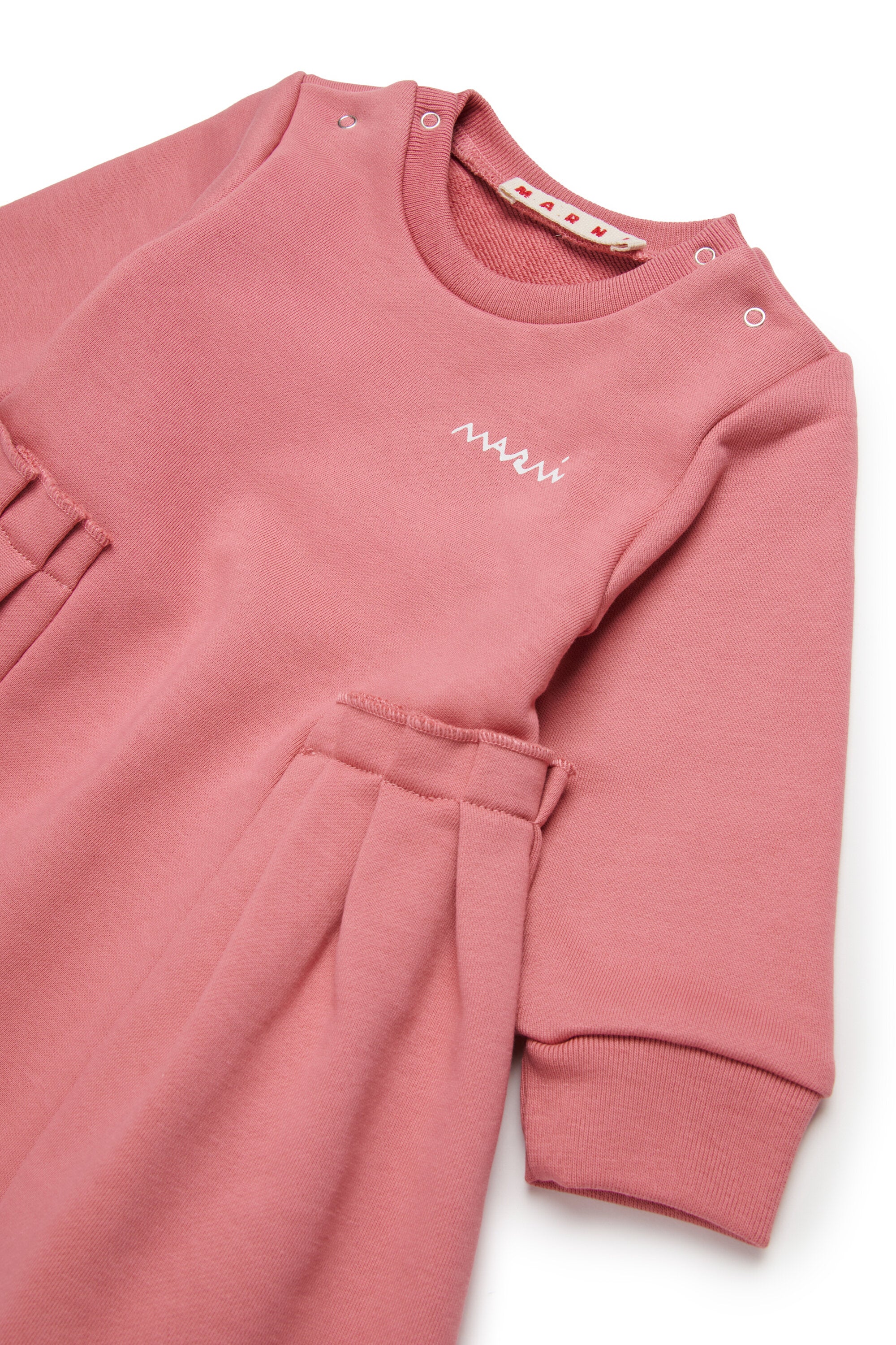 Robe midi en molleton avec volants