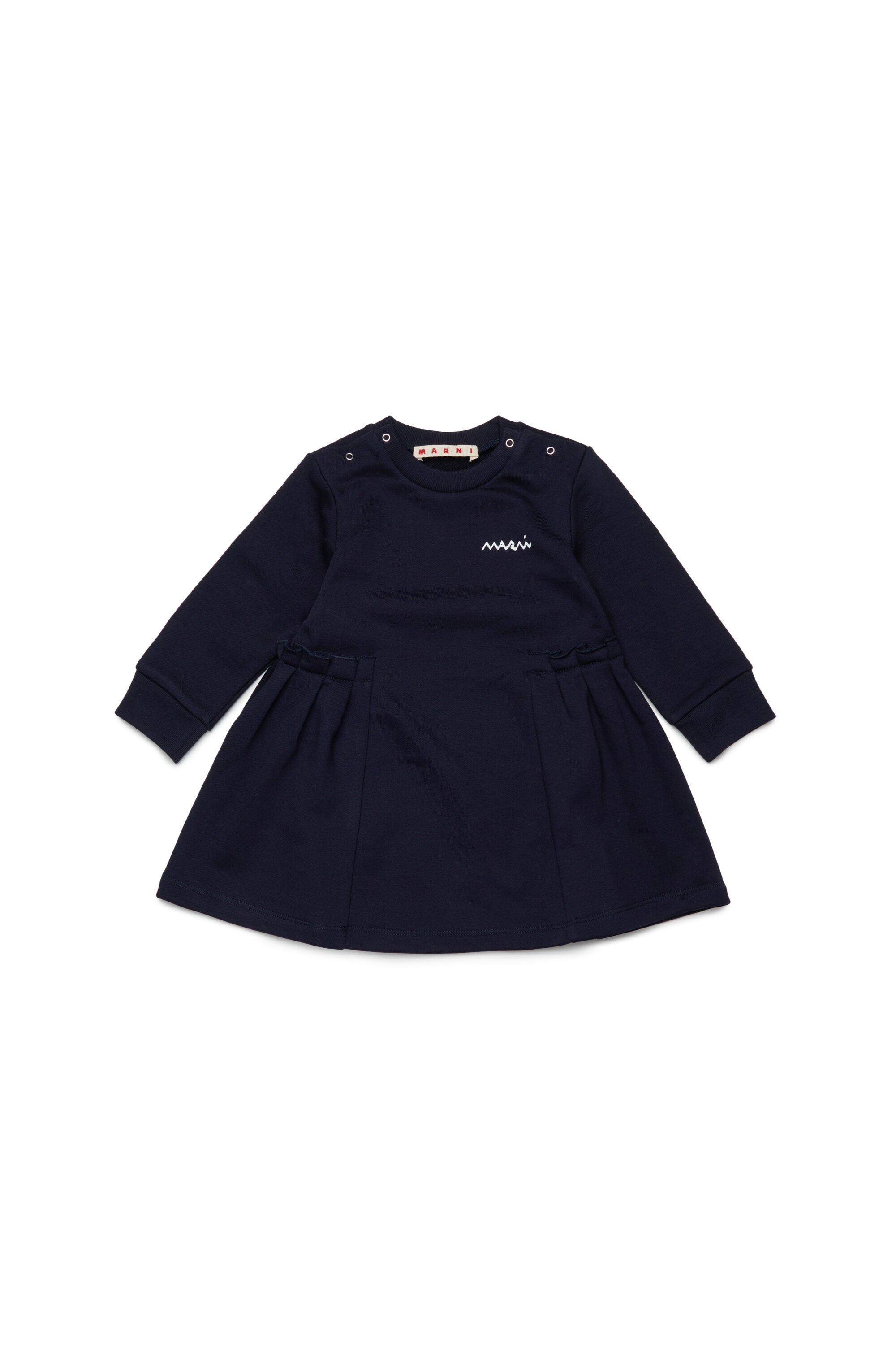 Robe midi en molleton avec volants