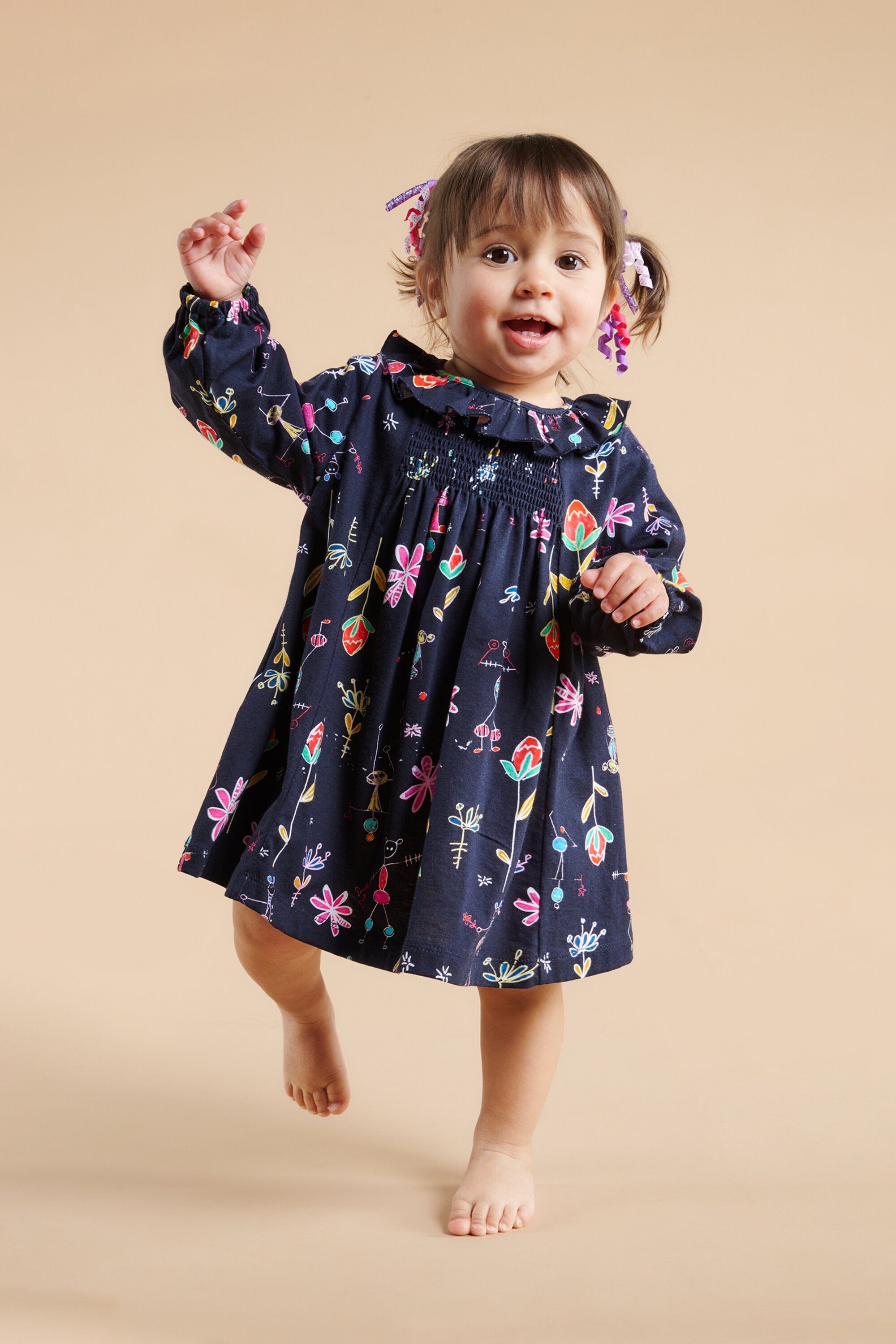 Nutcracker allover jersey short dress