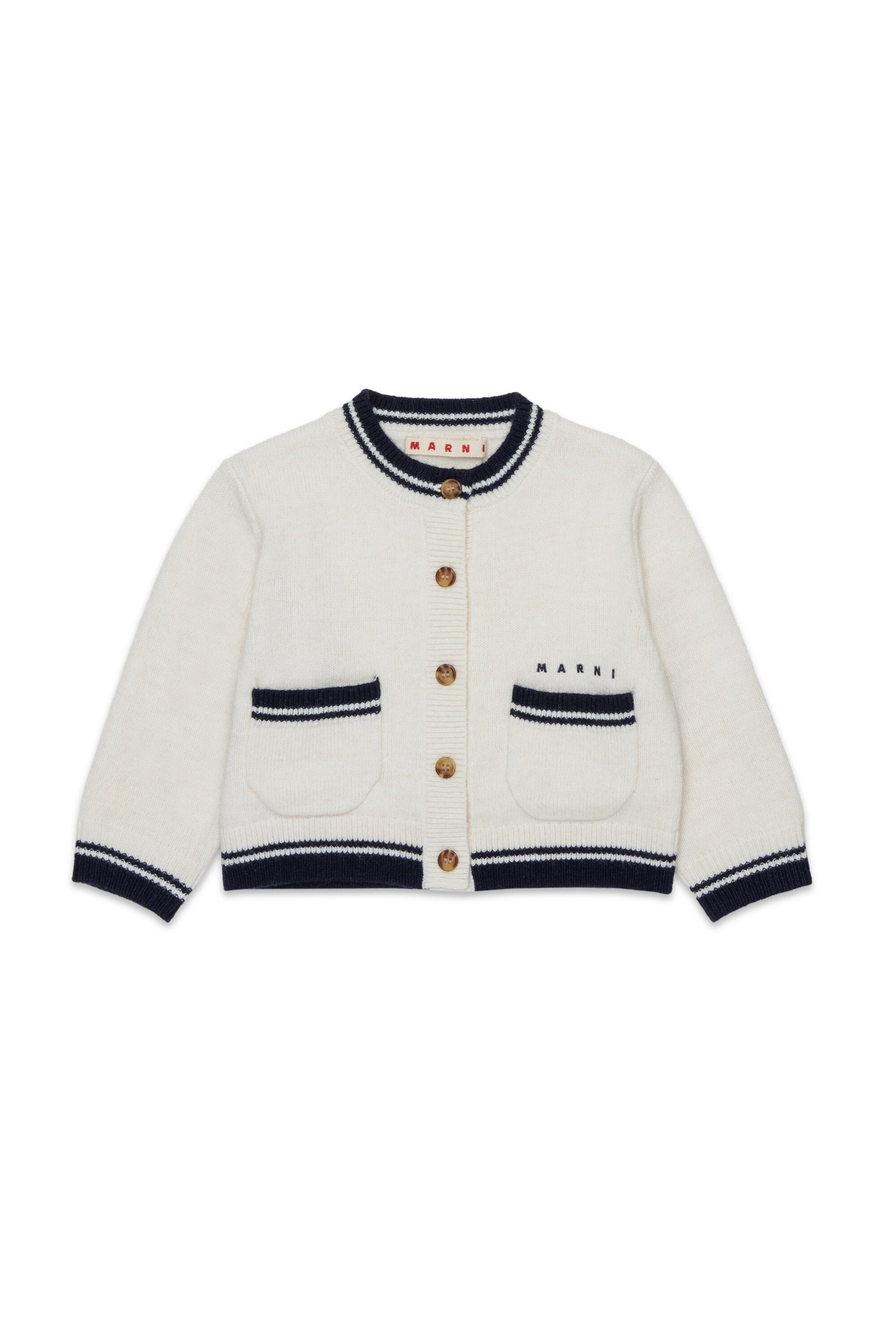 Cardigan in misto lana con taschini