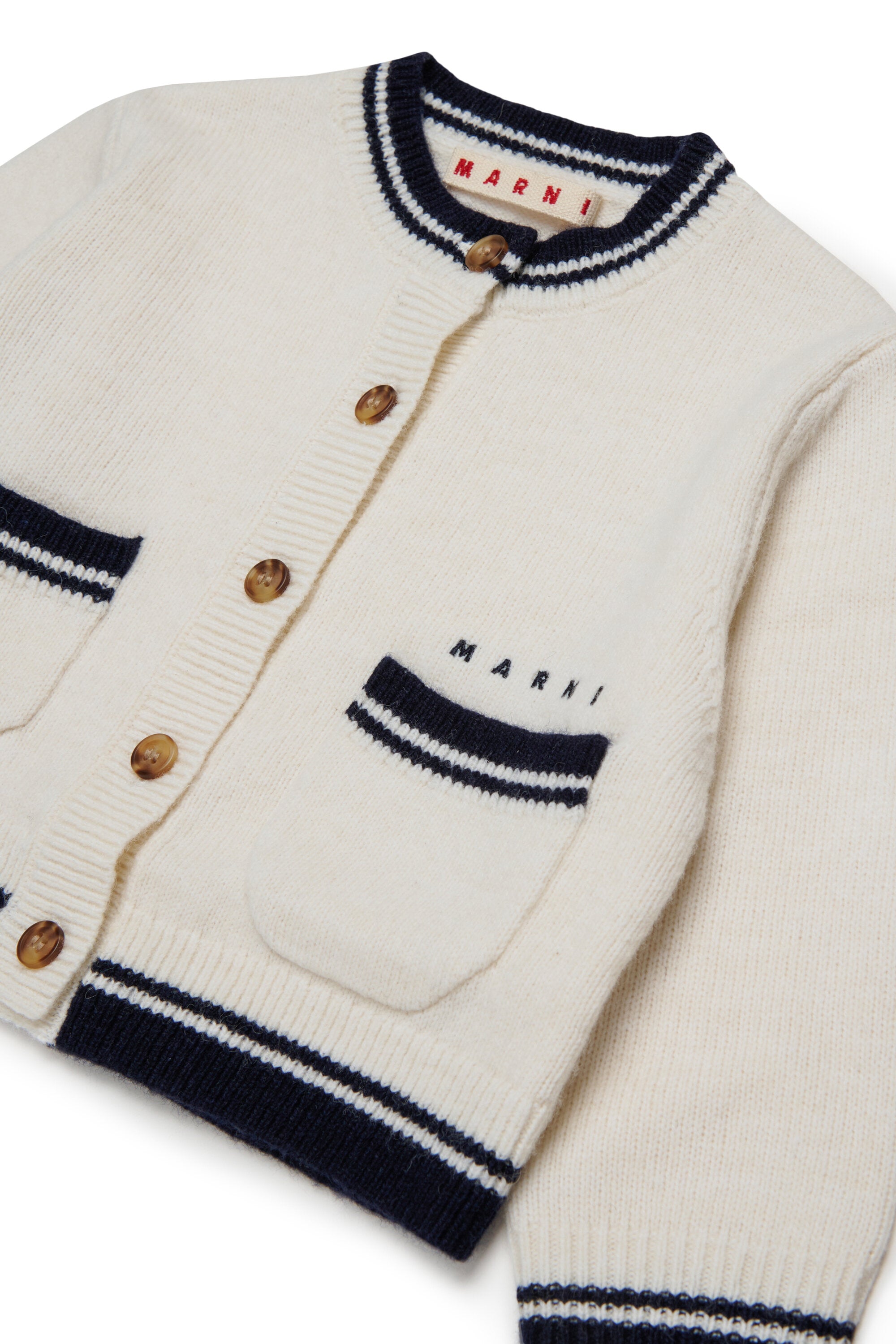 Cardigan in misto lana con taschini