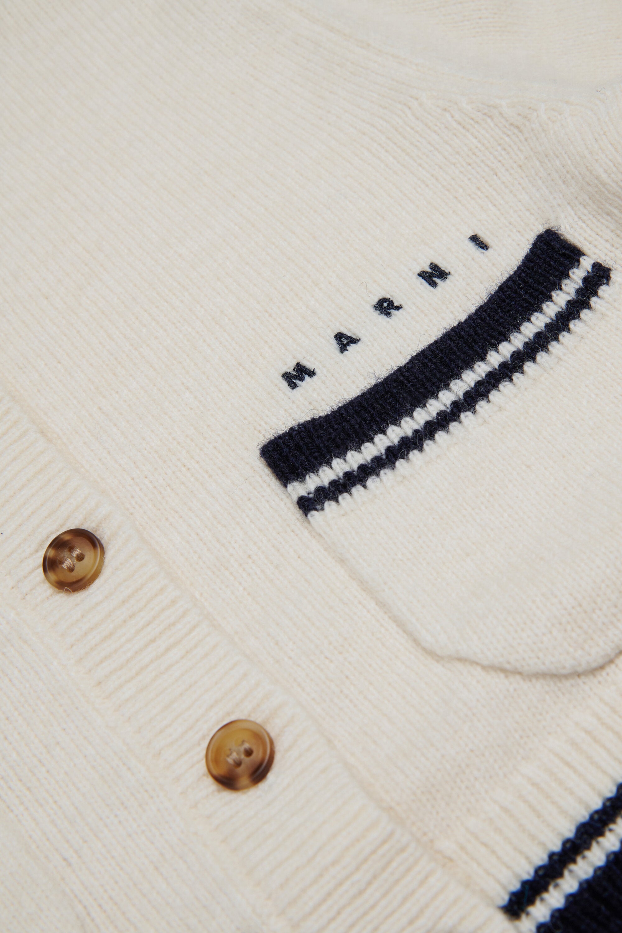 Cardigan in misto lana con taschini