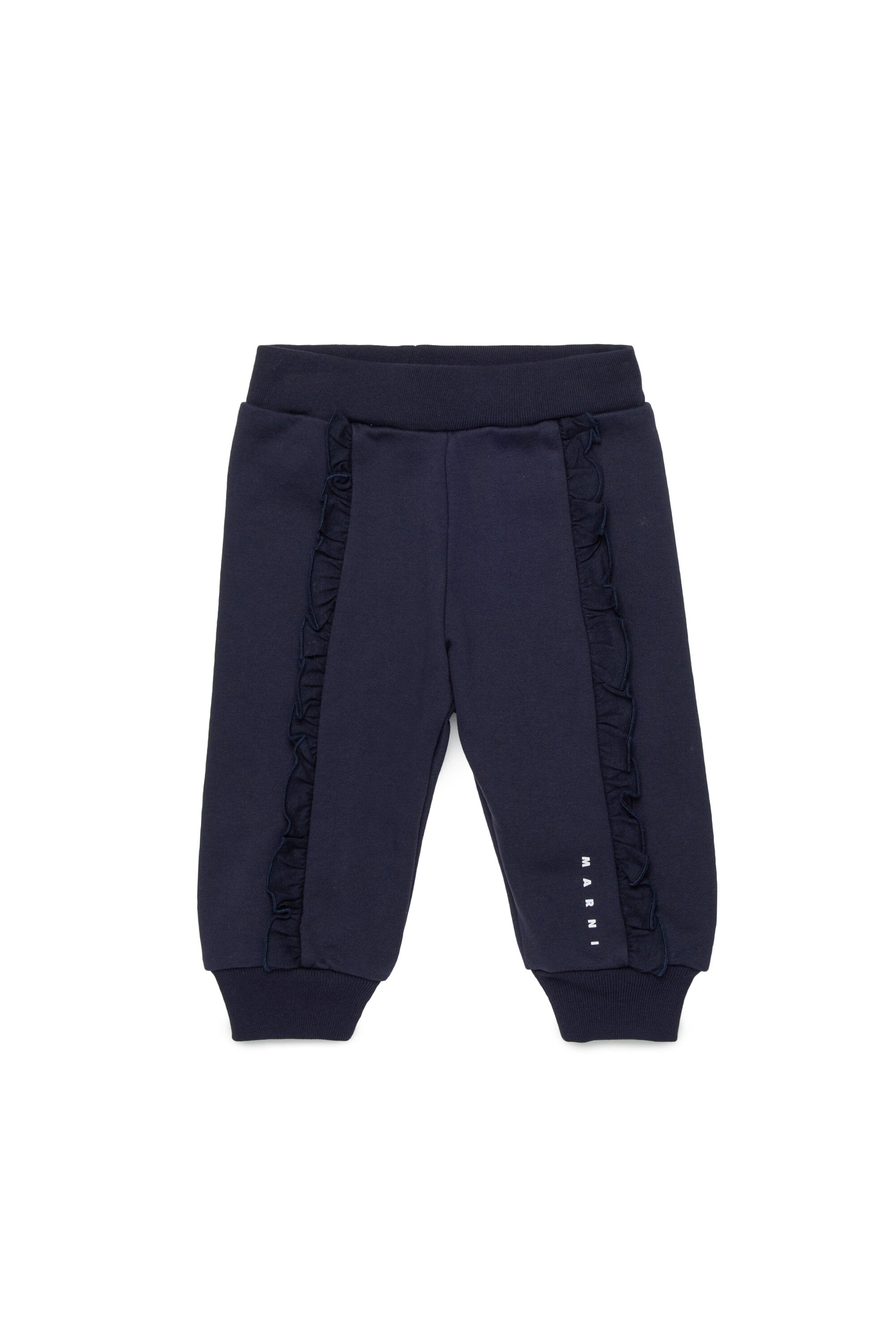 Pantaloni jogger in felpa con ruches