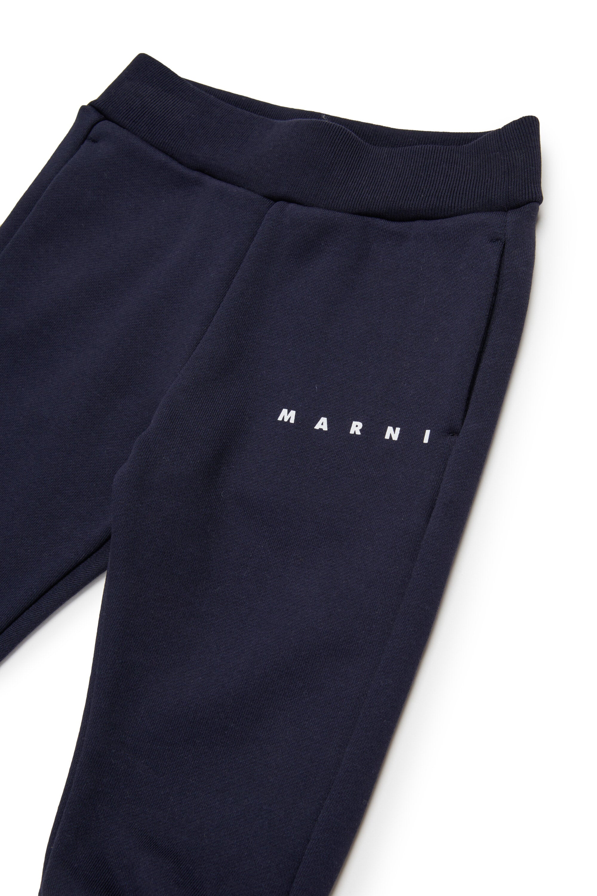 Fleece jogger pants with logo