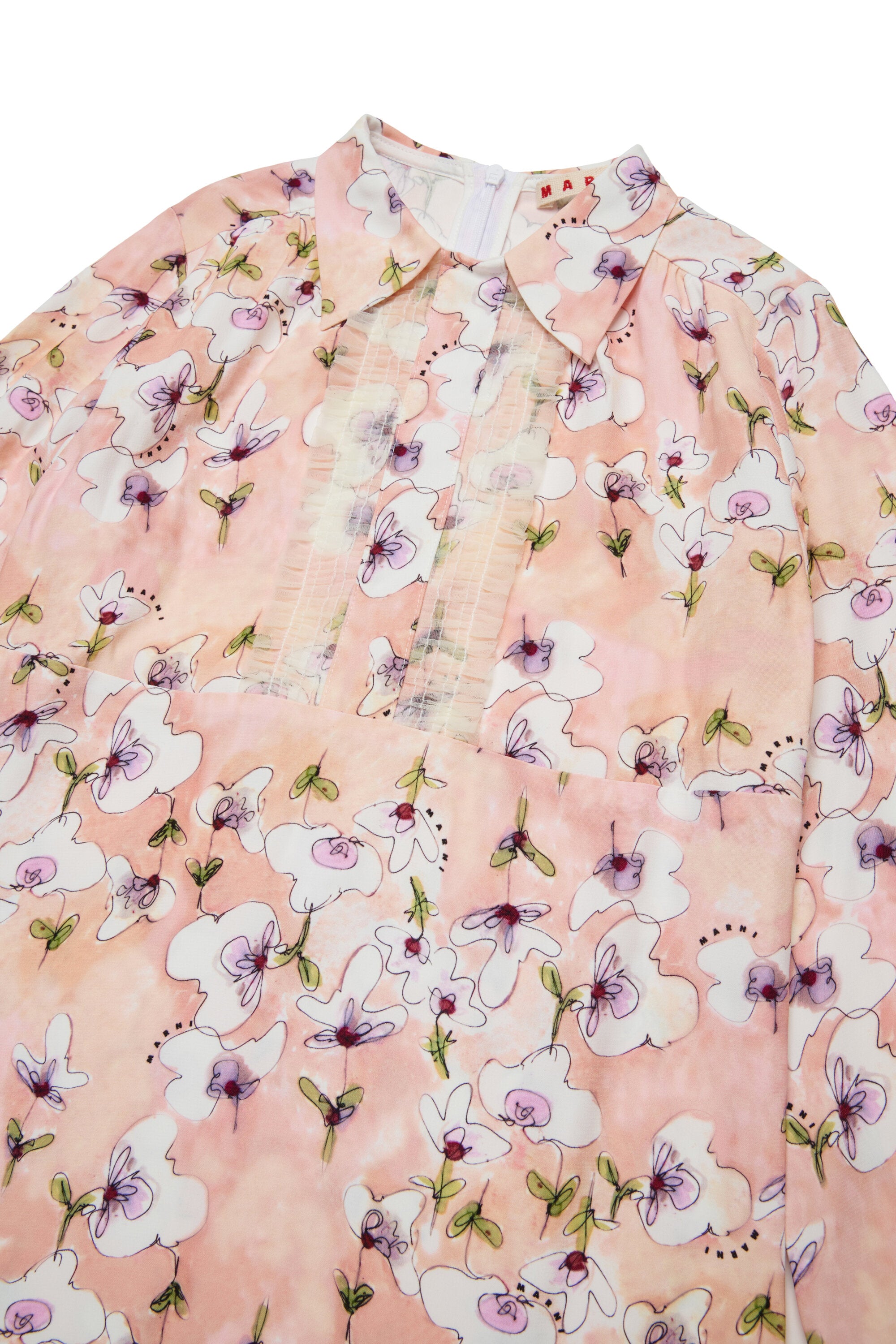 Abito mini in raso allover Monet