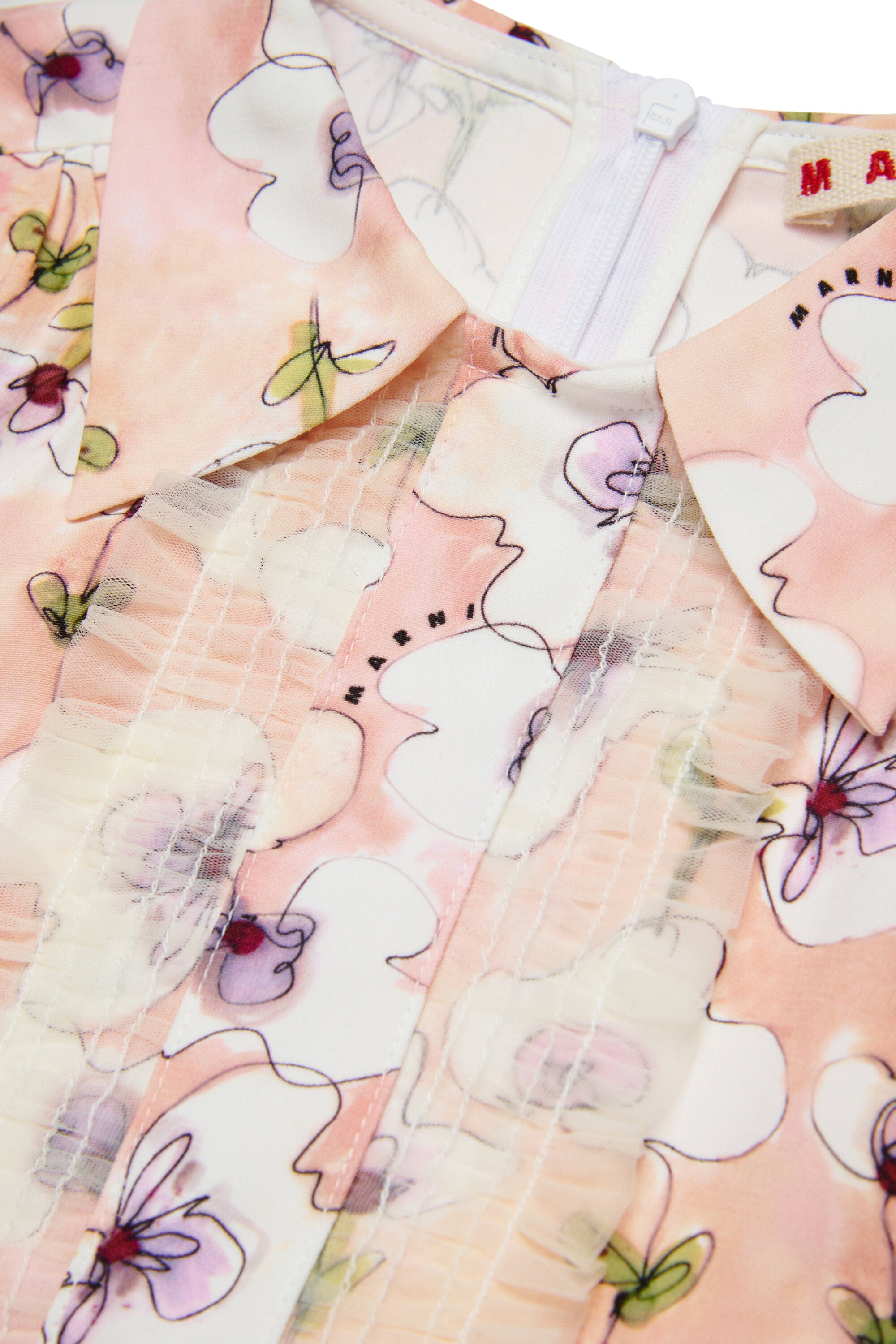 Abito mini in raso allover Monet