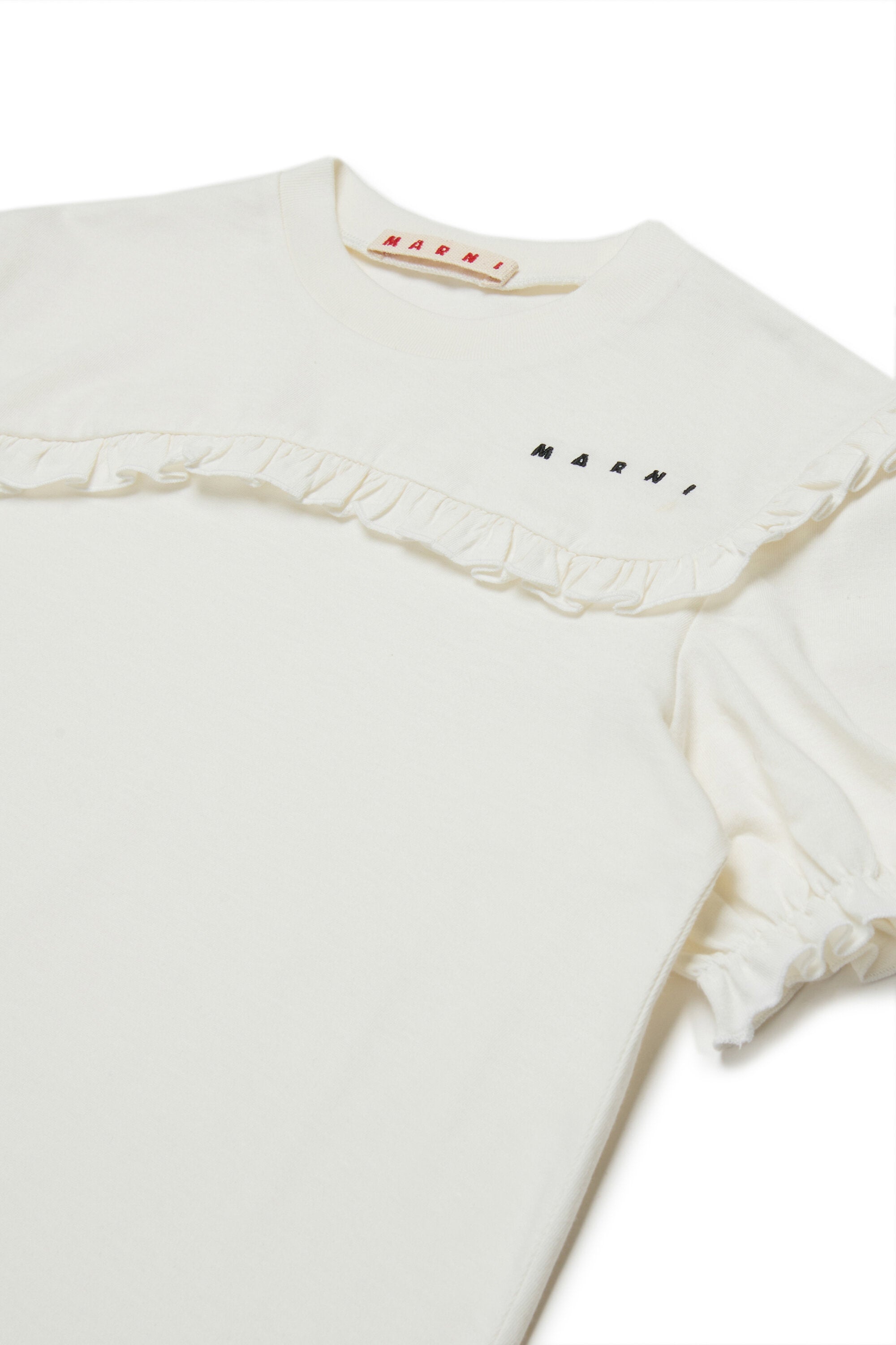 T-shirt en jersey avec volants et logo