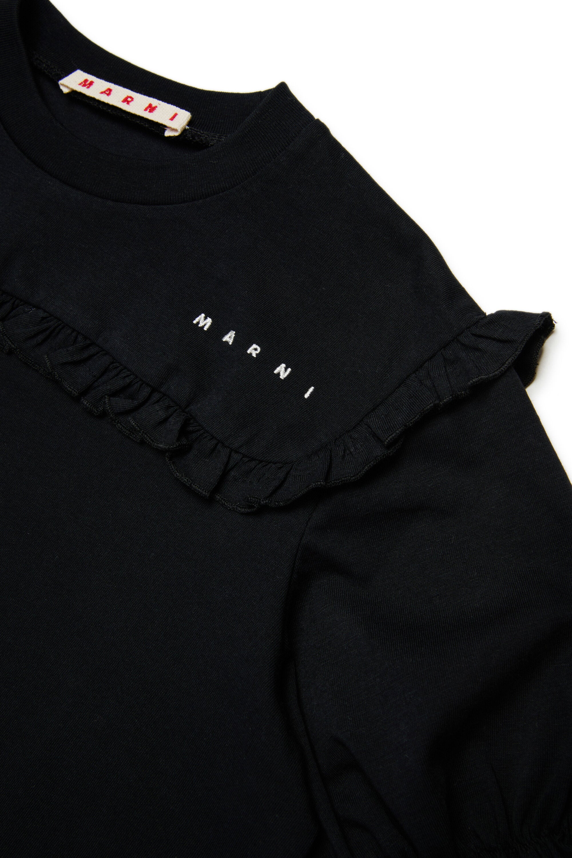 T-shirt en jersey avec volants et logo