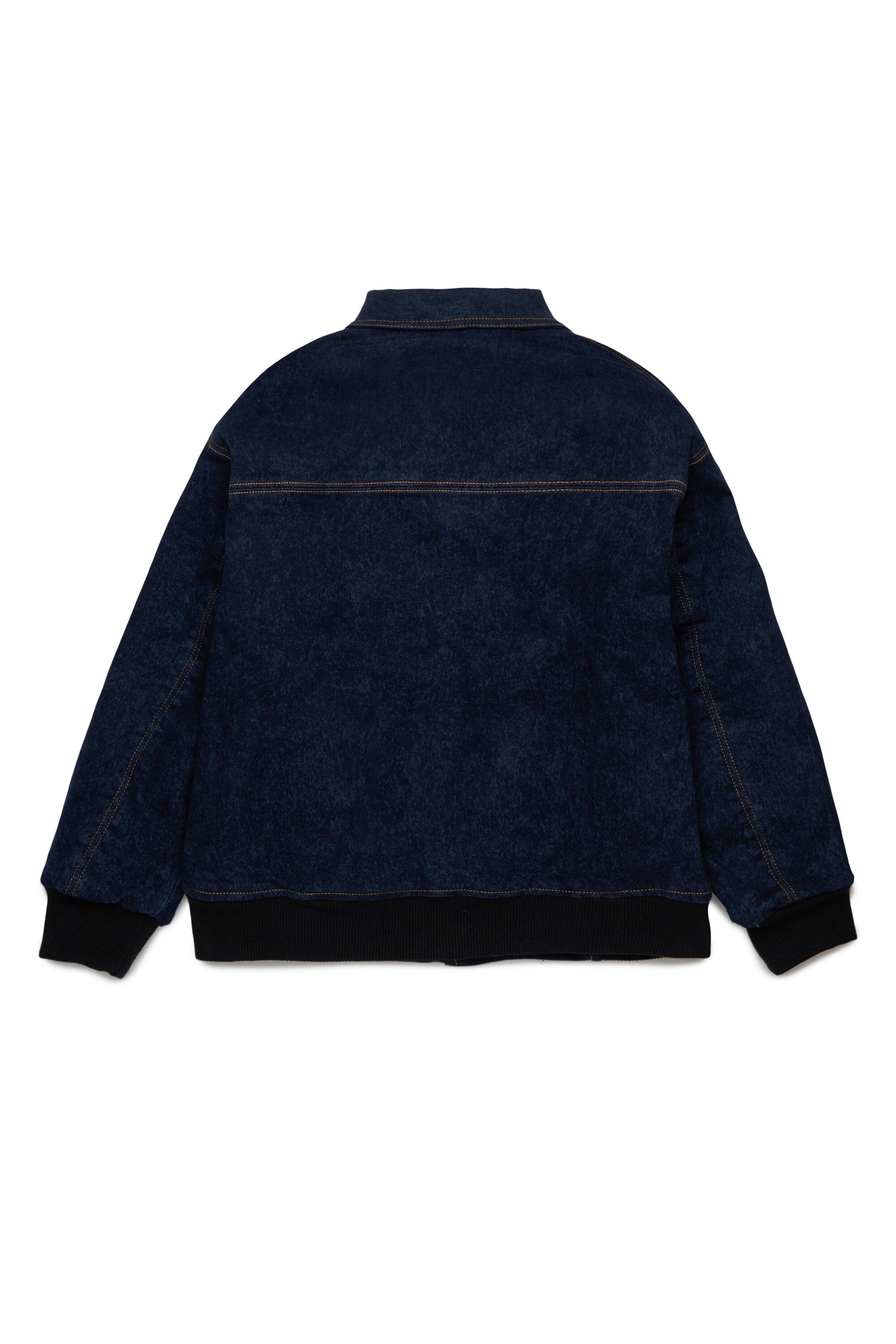 Wattierte Jacke aus marmoriertem Denim