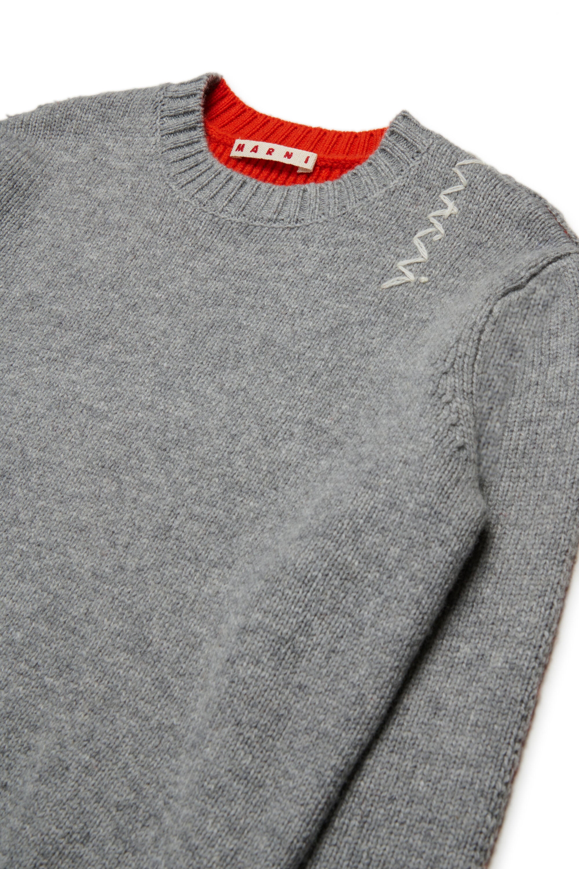 Pullover in misto lana colorblock