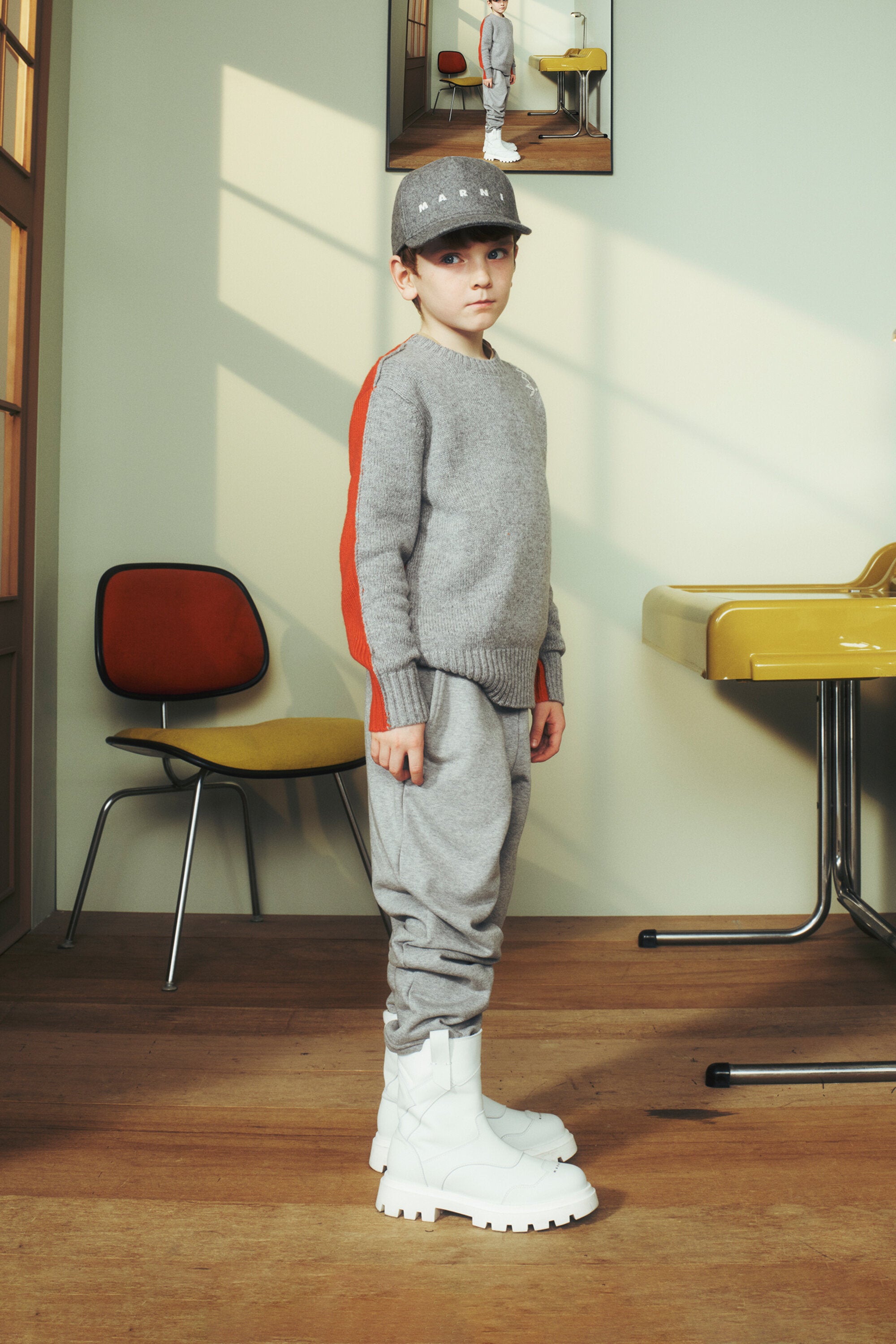 Pullover in misto lana colorblock