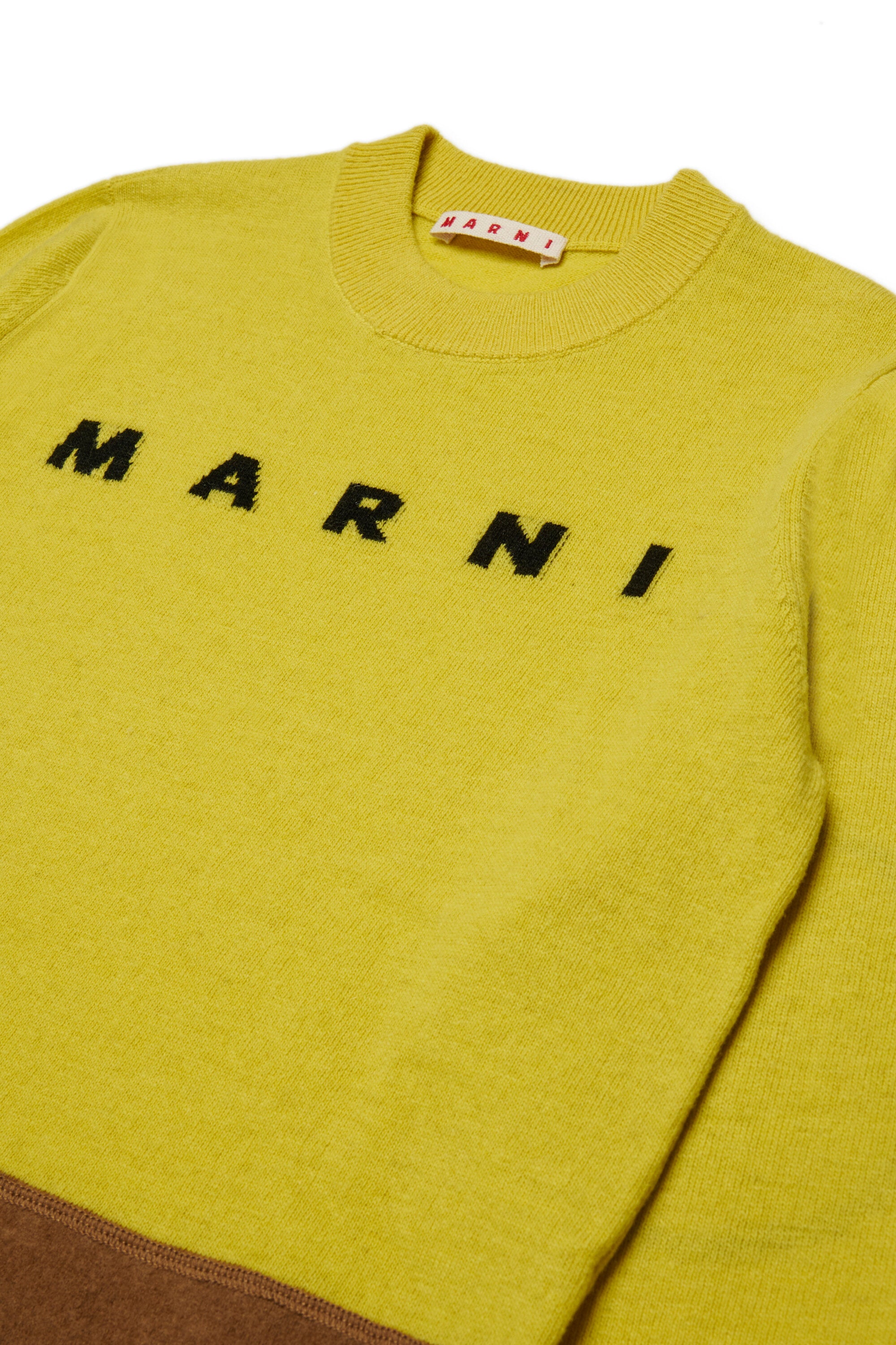 Pullover in misto lana con toppe sui gomiti