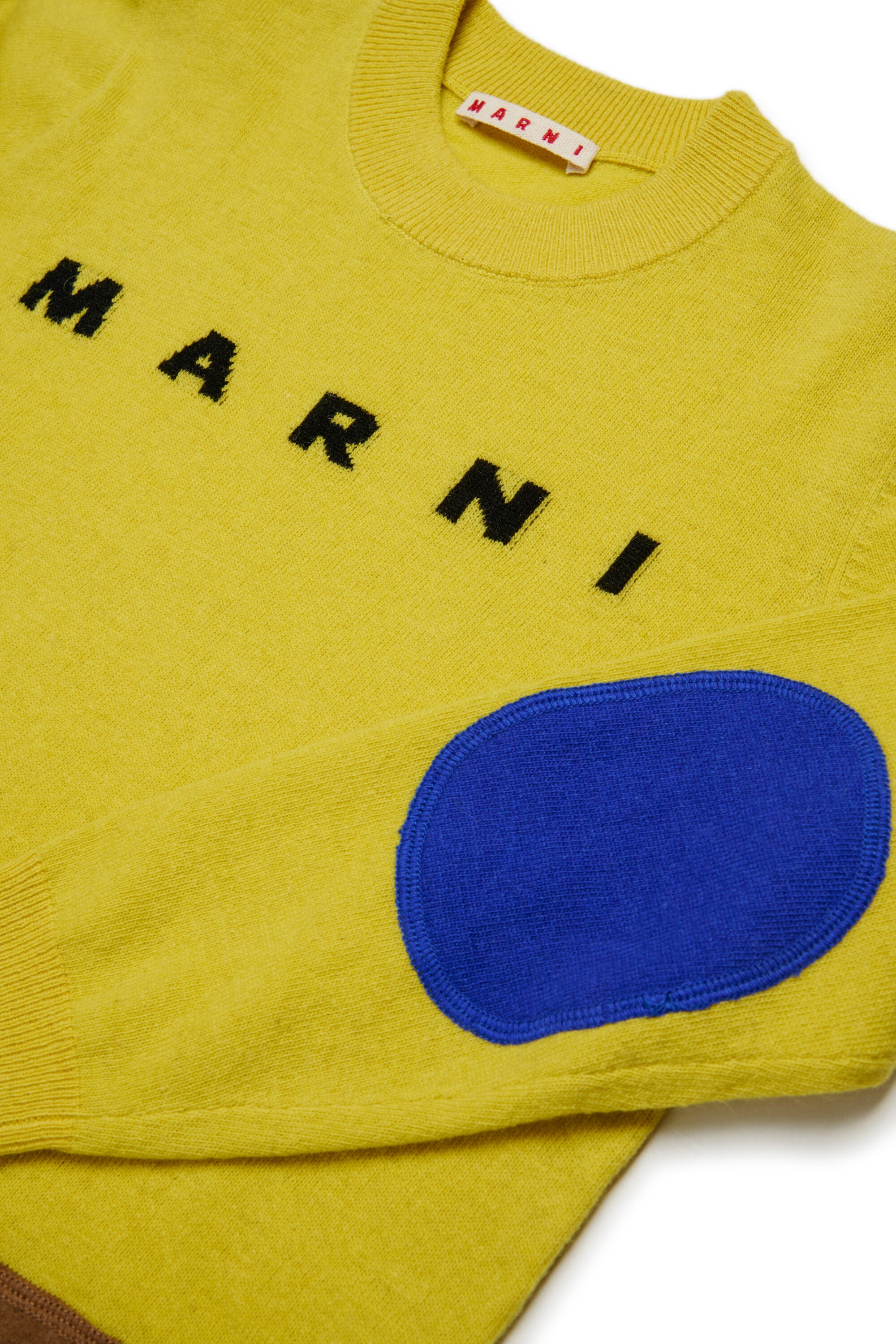 Pullover in misto lana con toppe sui gomiti