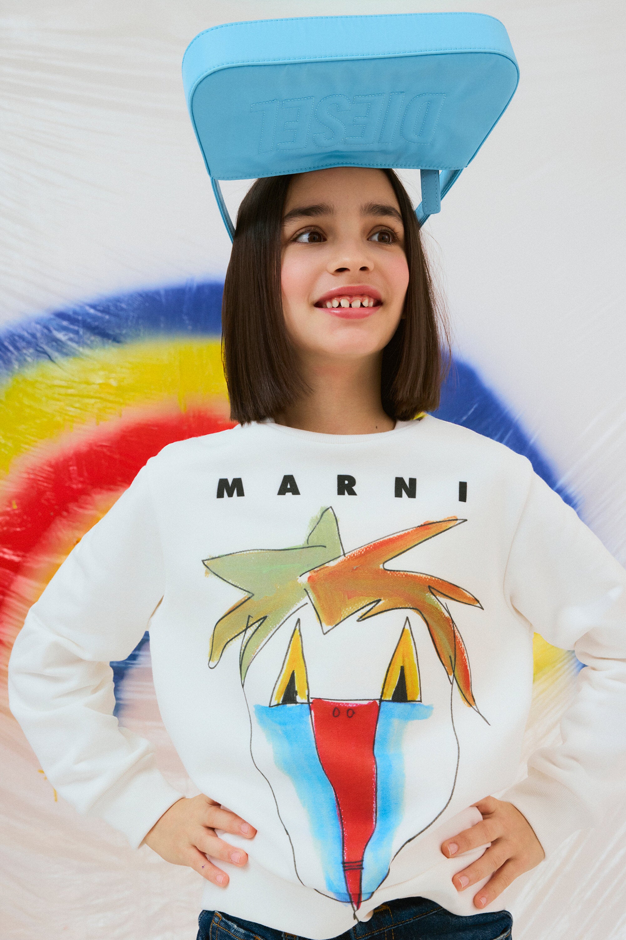 Sweat-shirt à col ras du cou avec graphisme Jungle