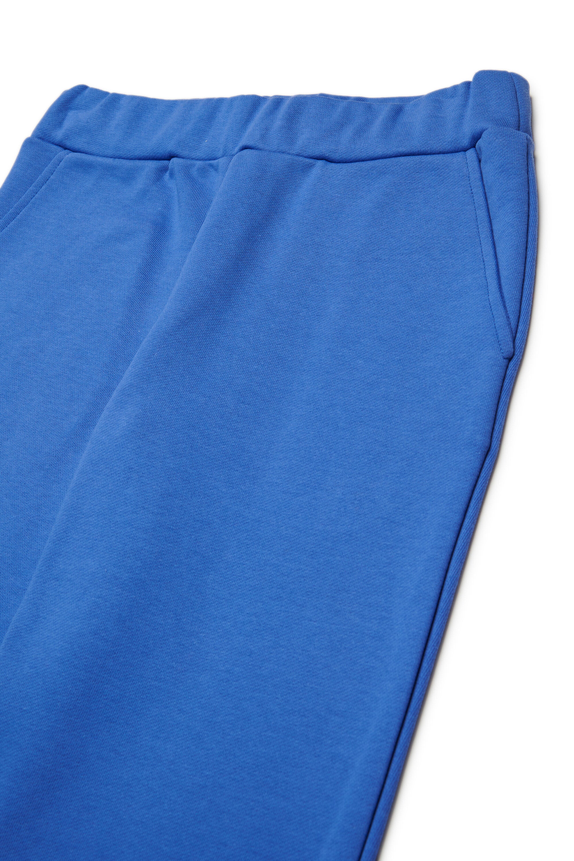 Fleece jogger pants with elastic ankle cuffs