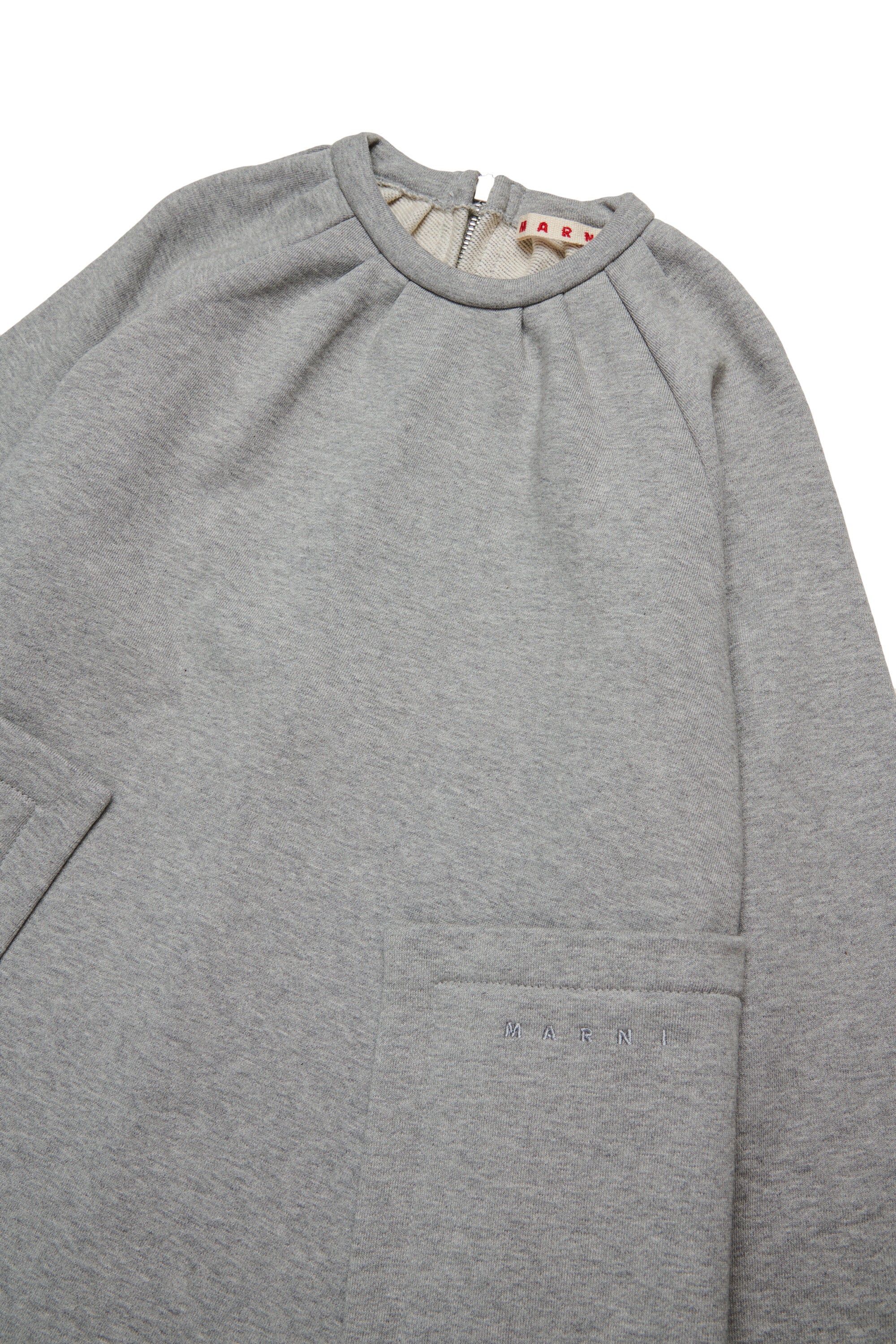 Mini robe en polaire avec poches plaquées