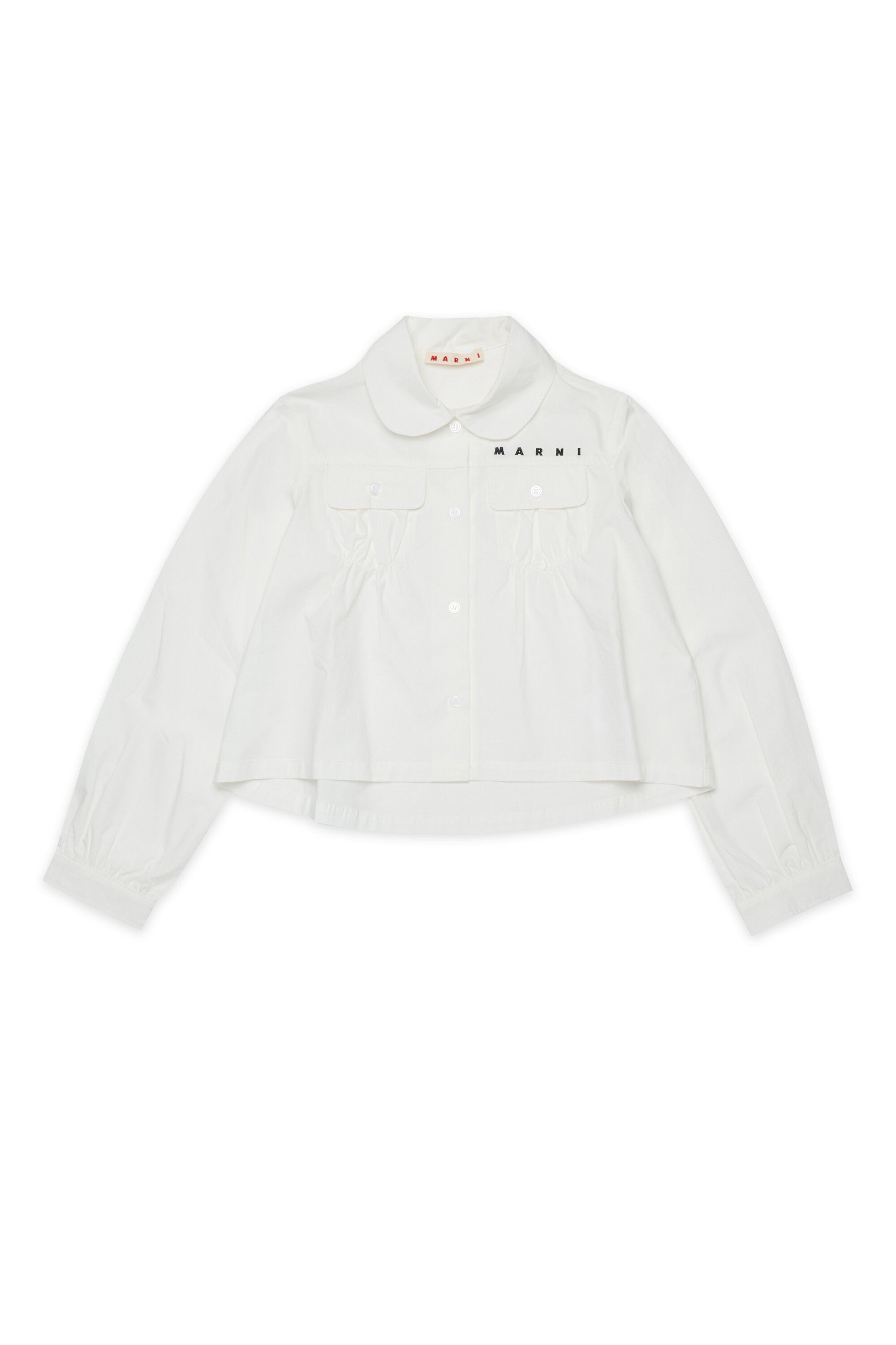 Camisa de popelín con volantes