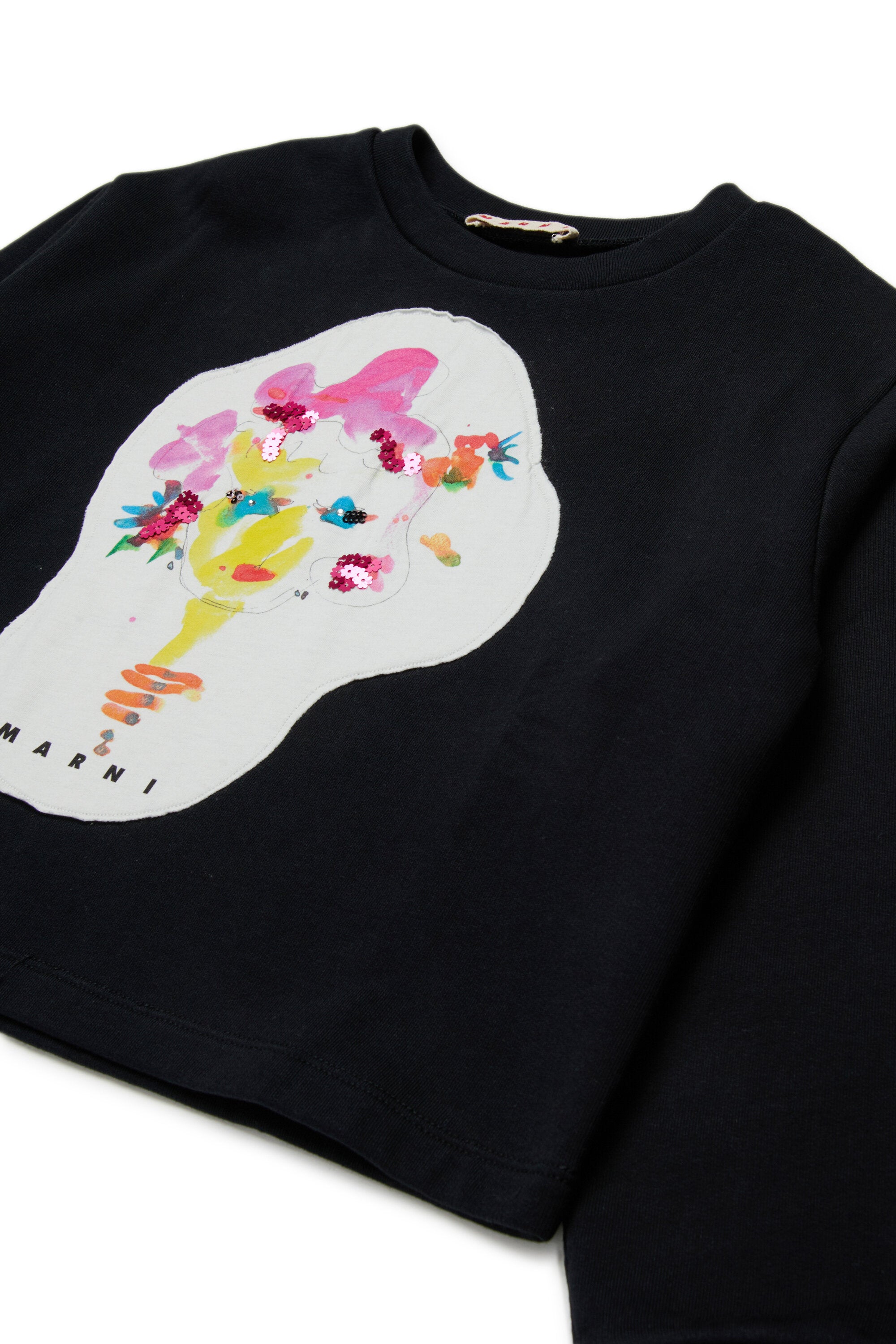 Marni Flower Patch Sweatshirt mit Rundhalsausschnitt