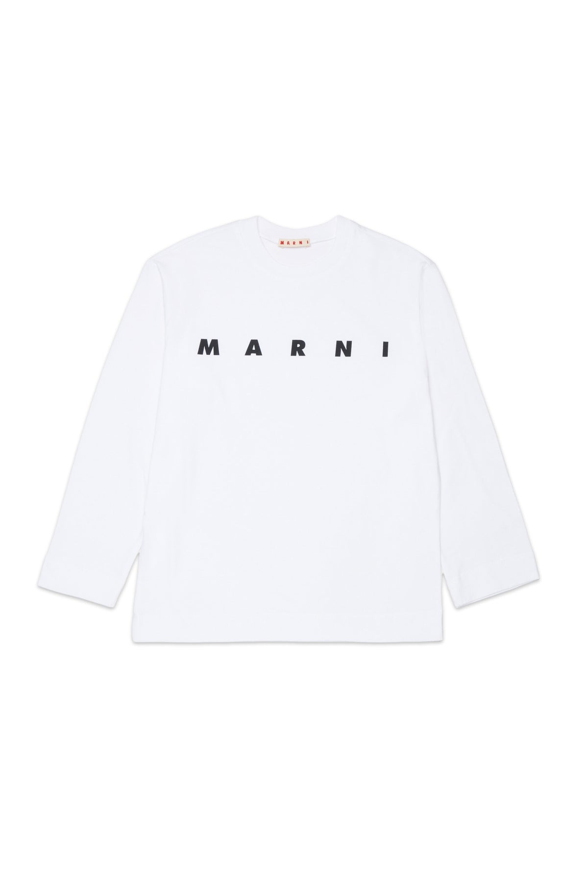 T-shirt en jersey à manches longues avec logo Marni