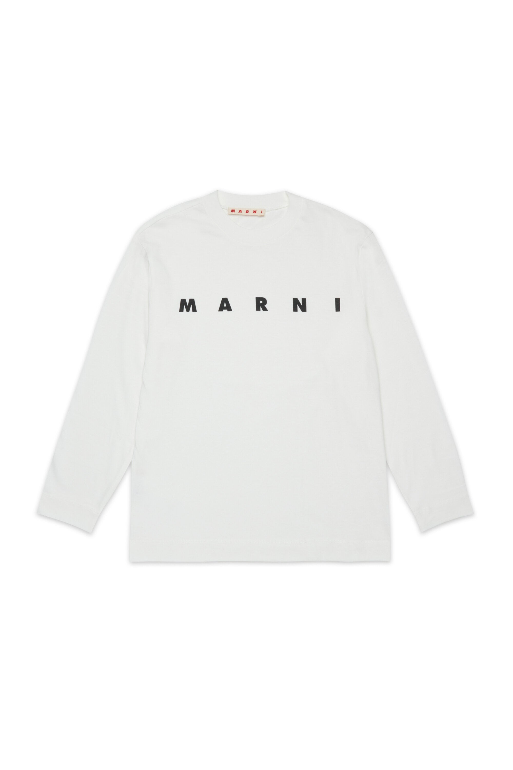 T-shirt en jersey à manches longues avec logo Marni