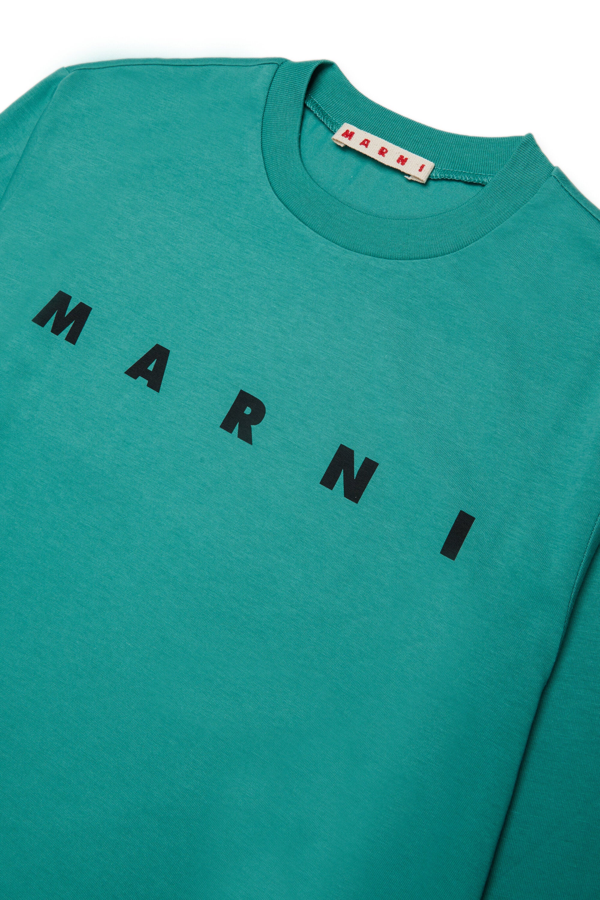 T-shirt en jersey à manches longues avec logo Marni