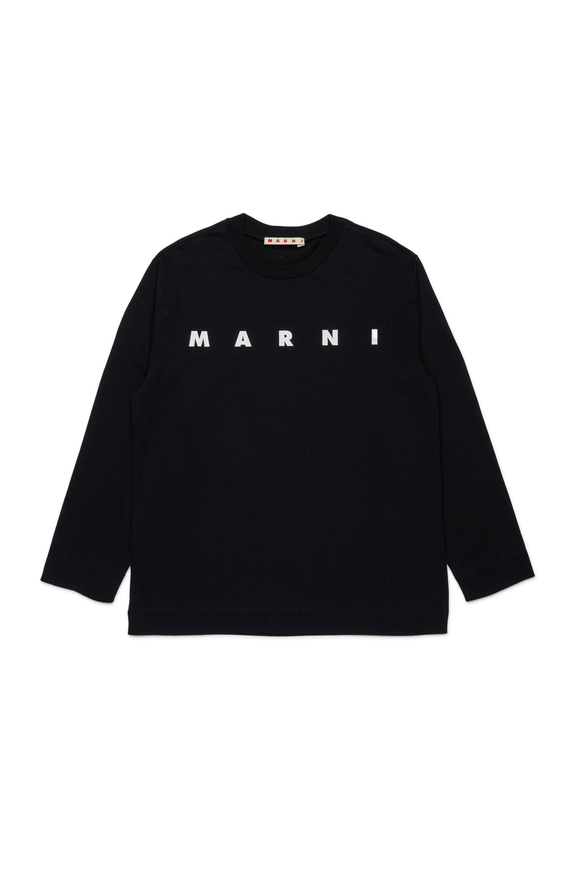 Camiseta de manga larga de jersey con logotipo Marni