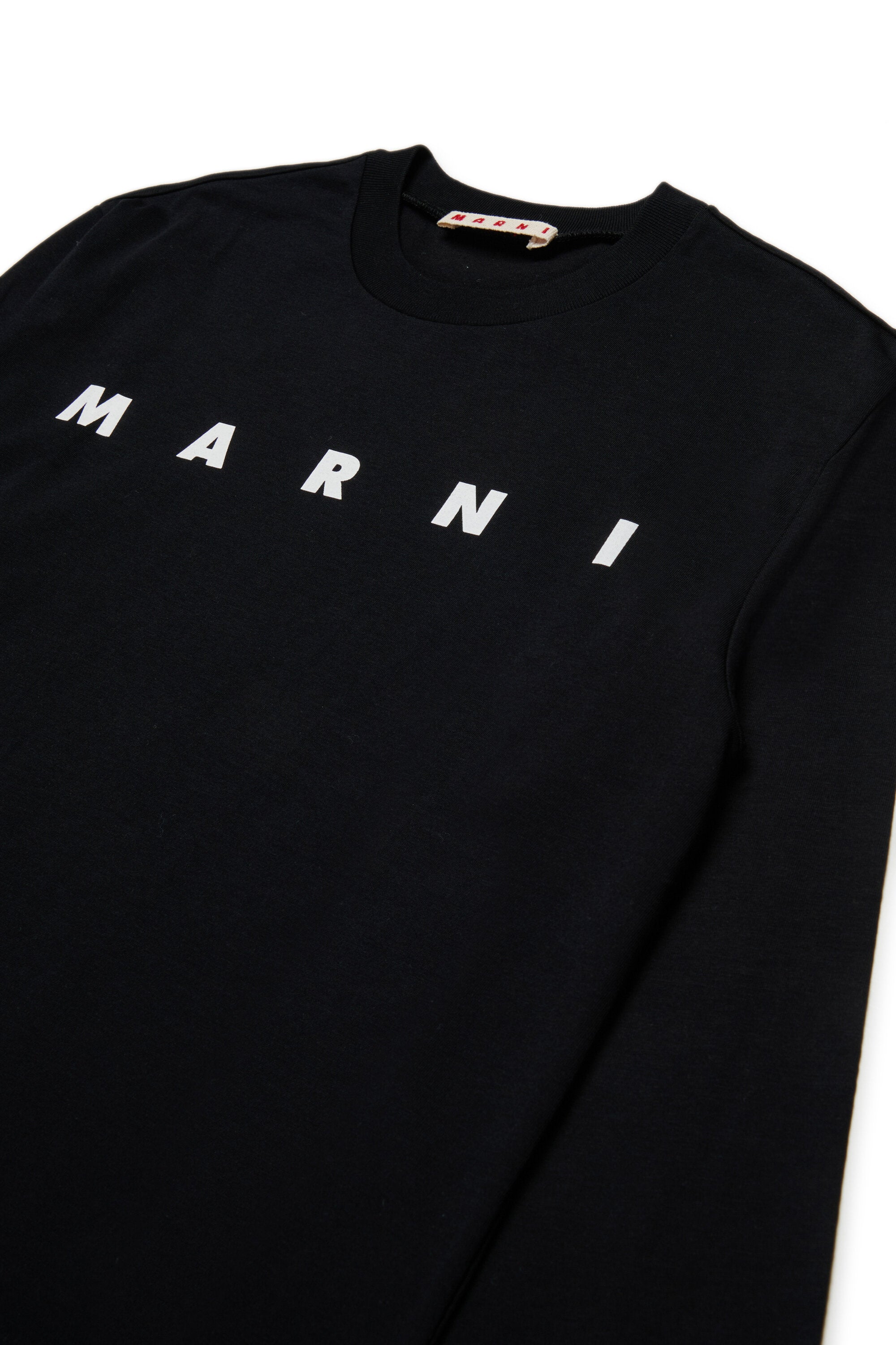 T-shirt en jersey à manches longues avec logo Marni