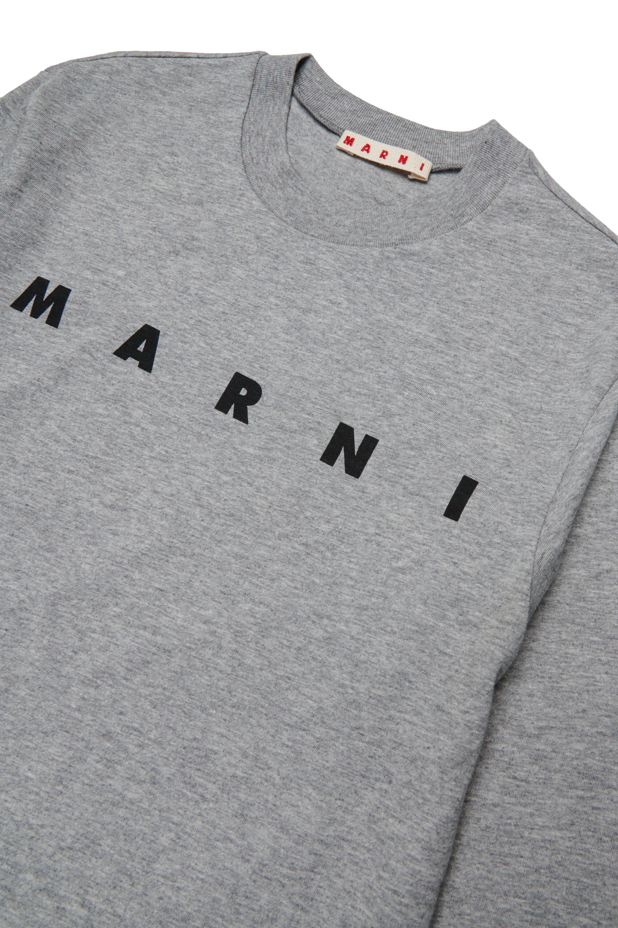 T-shirt en jersey à manches longues avec logo Marni