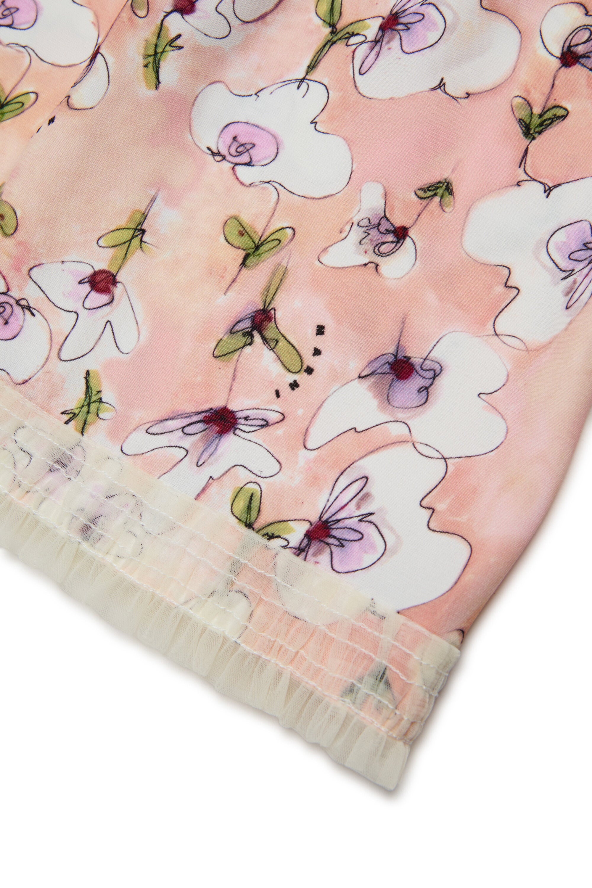 Monet falda corta de satén allover