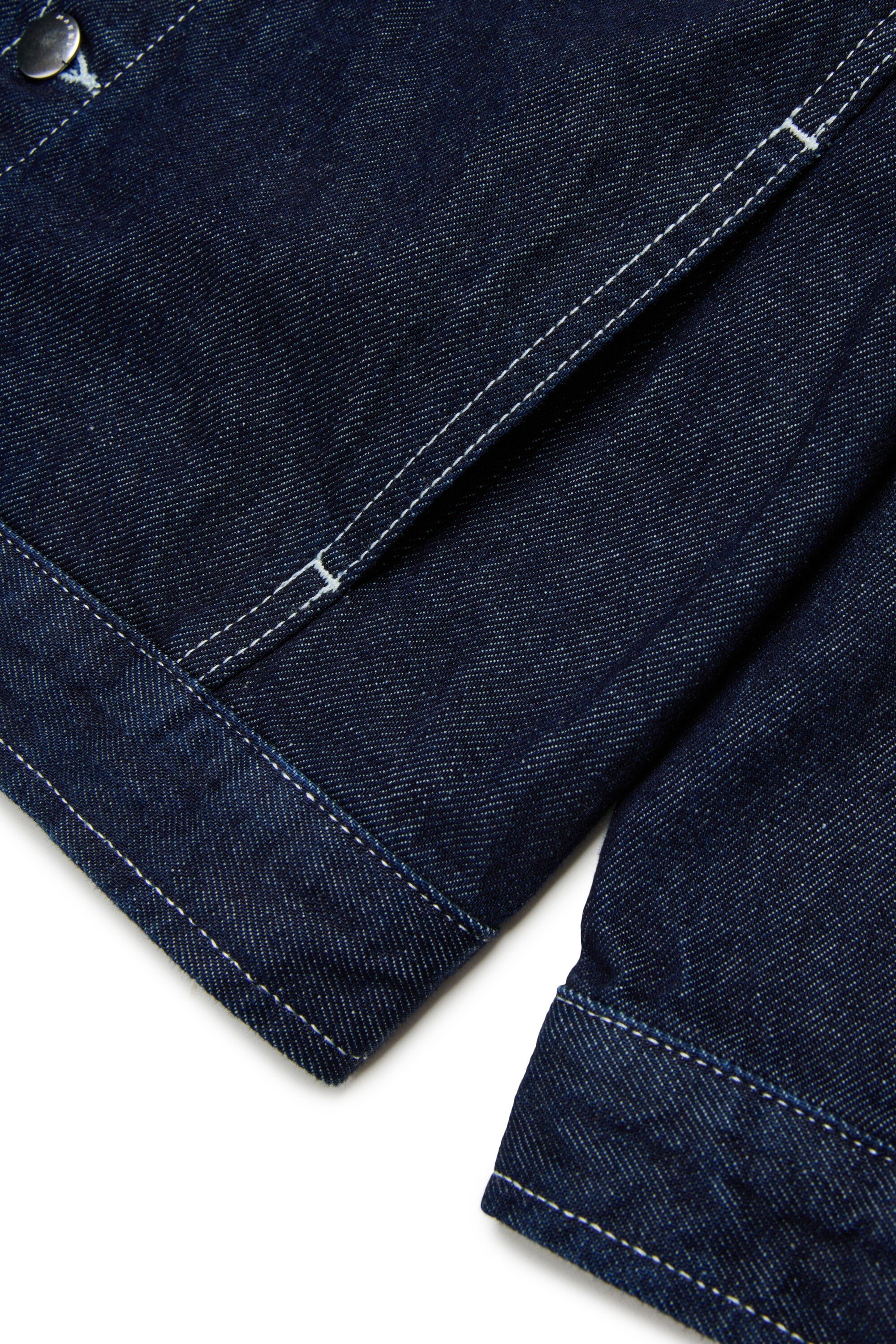 Giacca denim con logo stampato