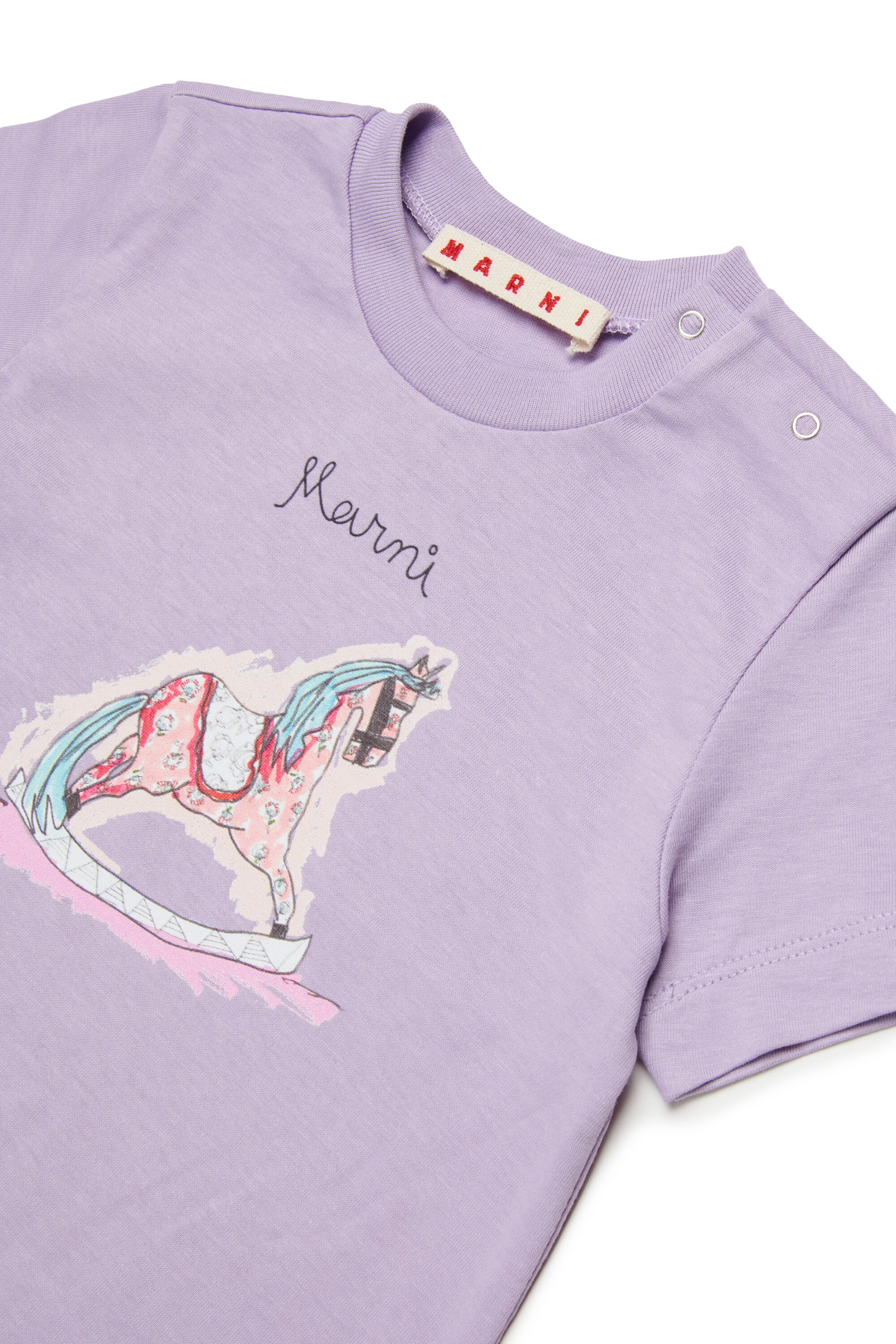 Camiseta de cuello redondo con logo