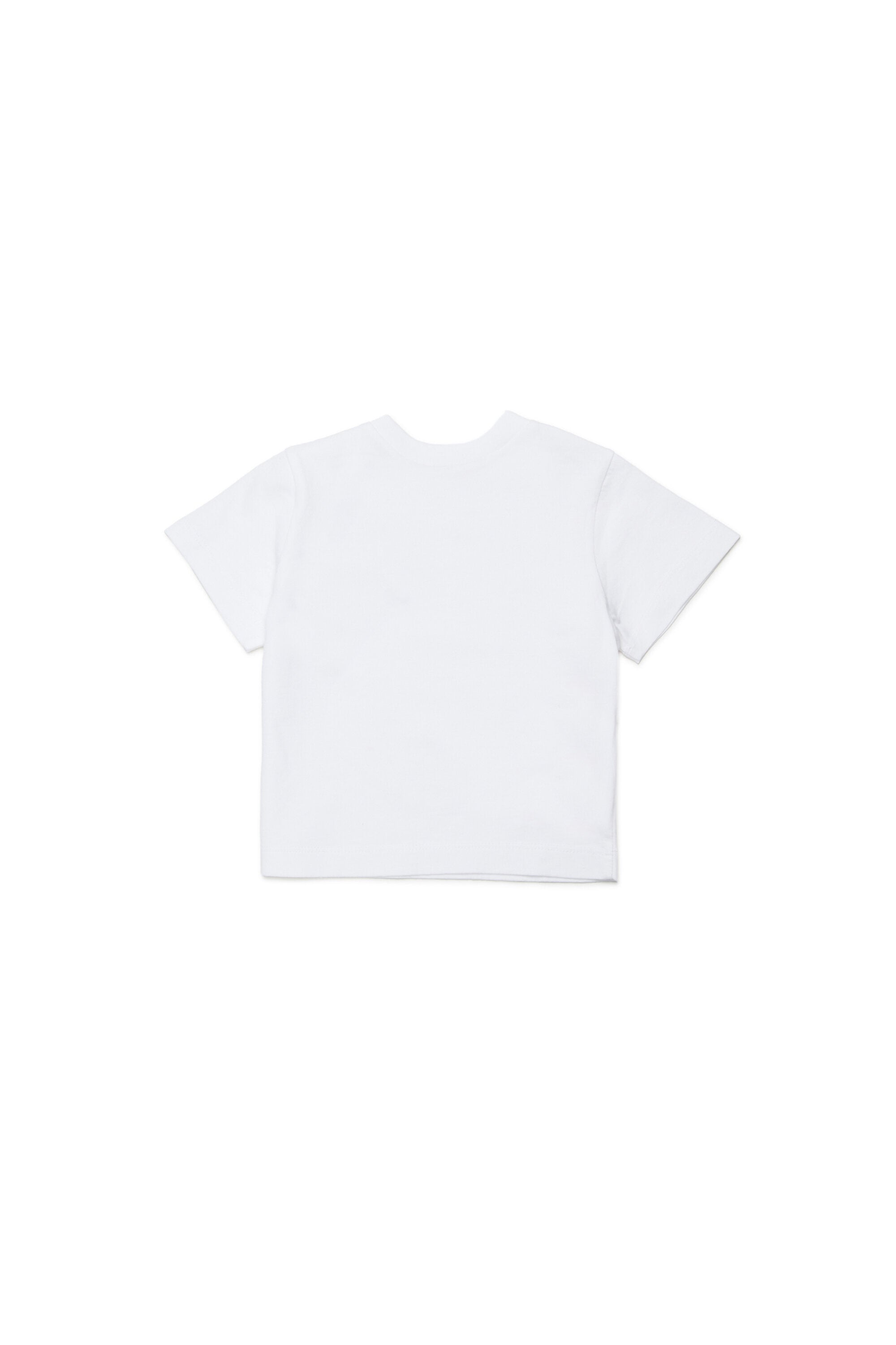 T-shirt con logo e ricamo floreale