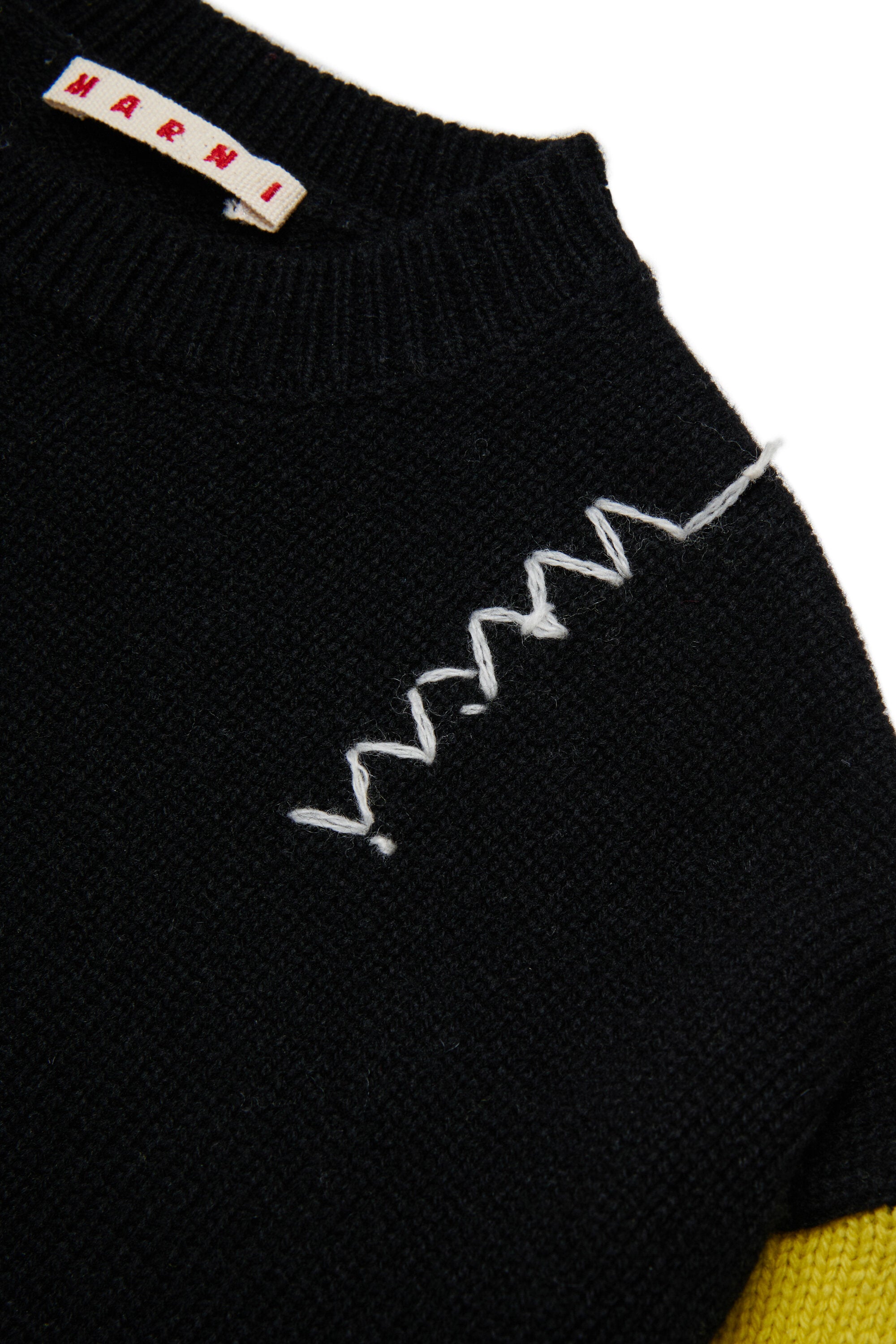 Pullover in misto lana colorblock