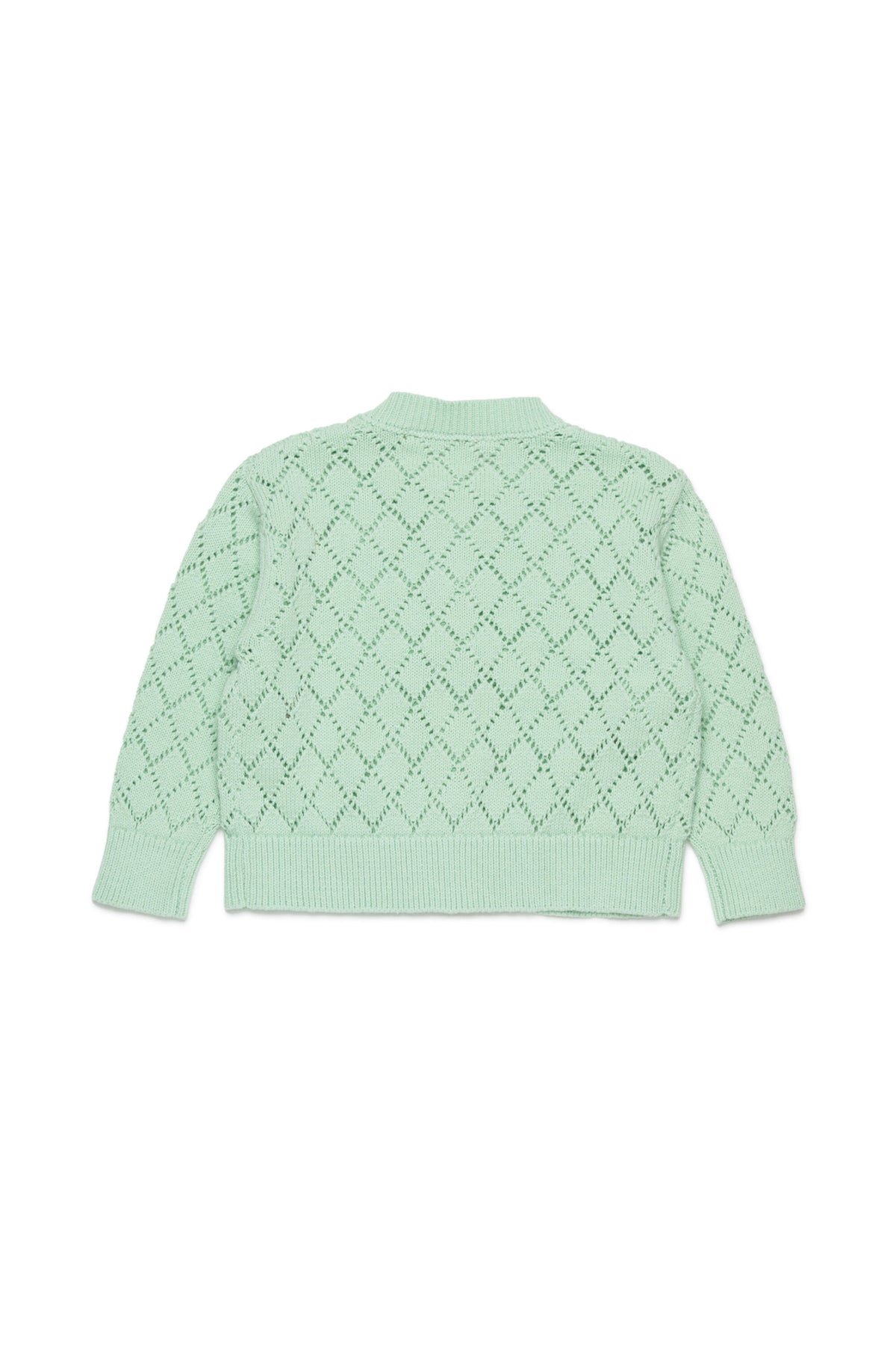 Cardigan ajouré avec broderie florale