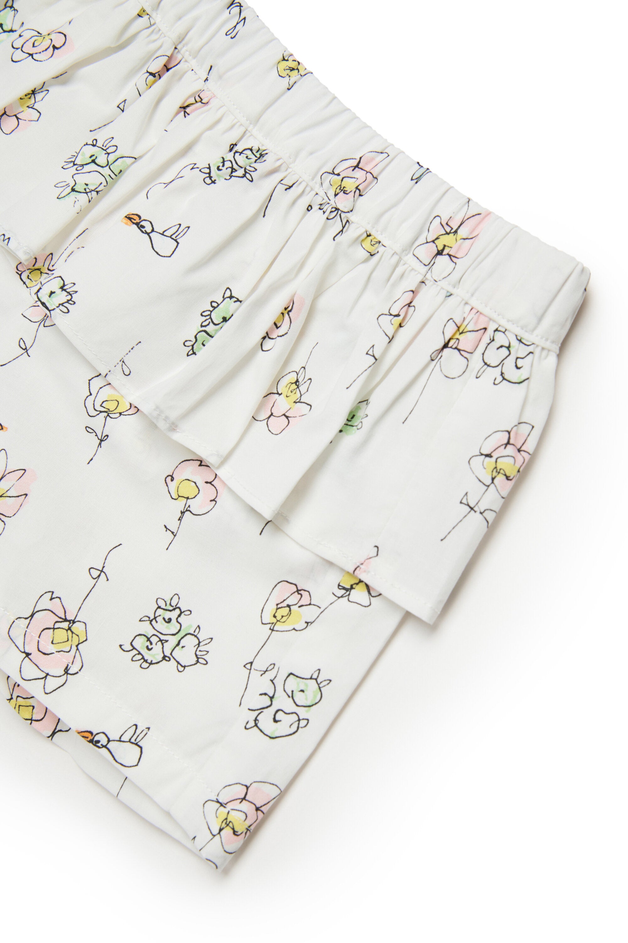 Shorts mit Rüsche und Blumenmuster