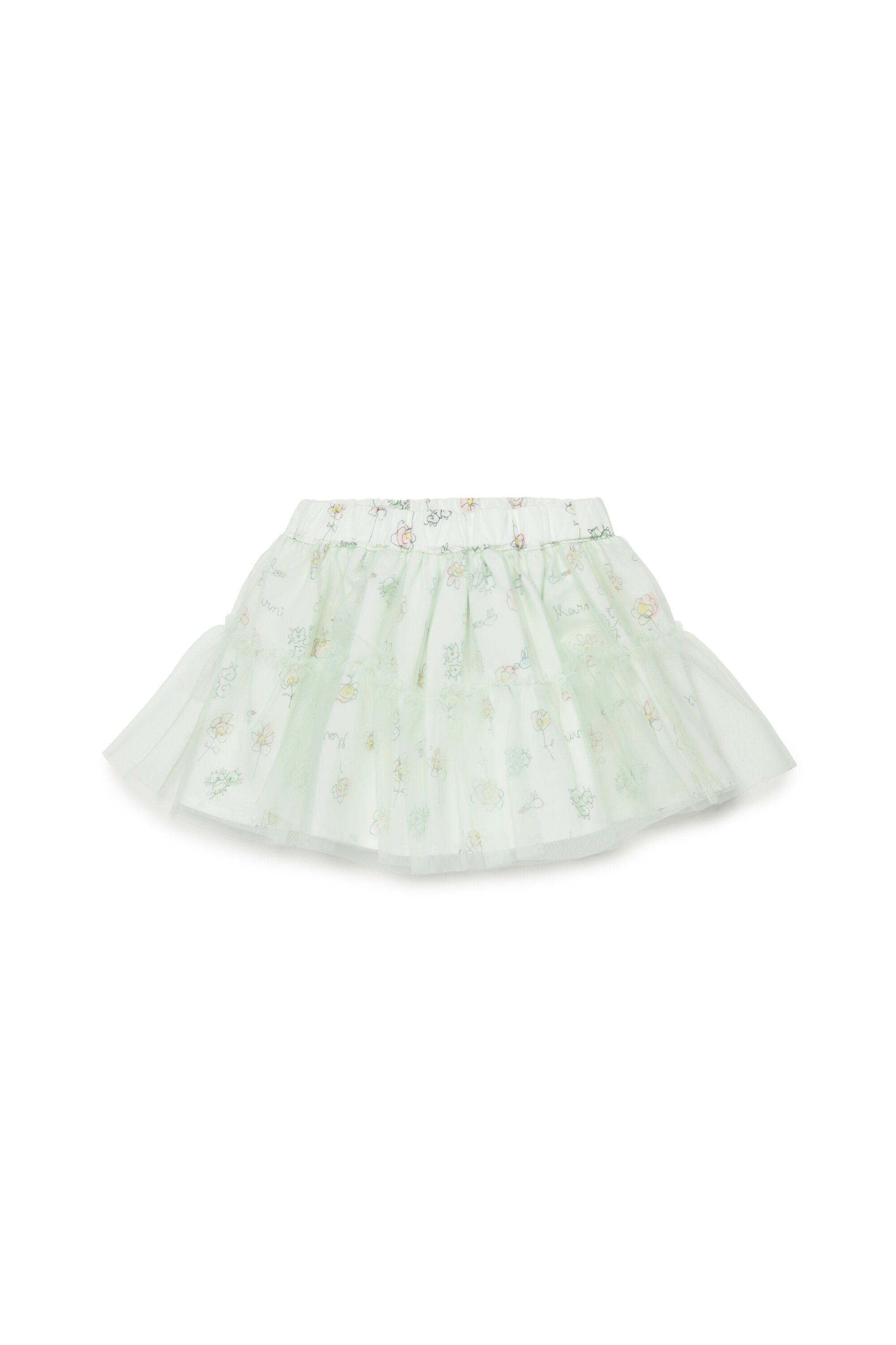 Jupe en tulle à motif fleuri