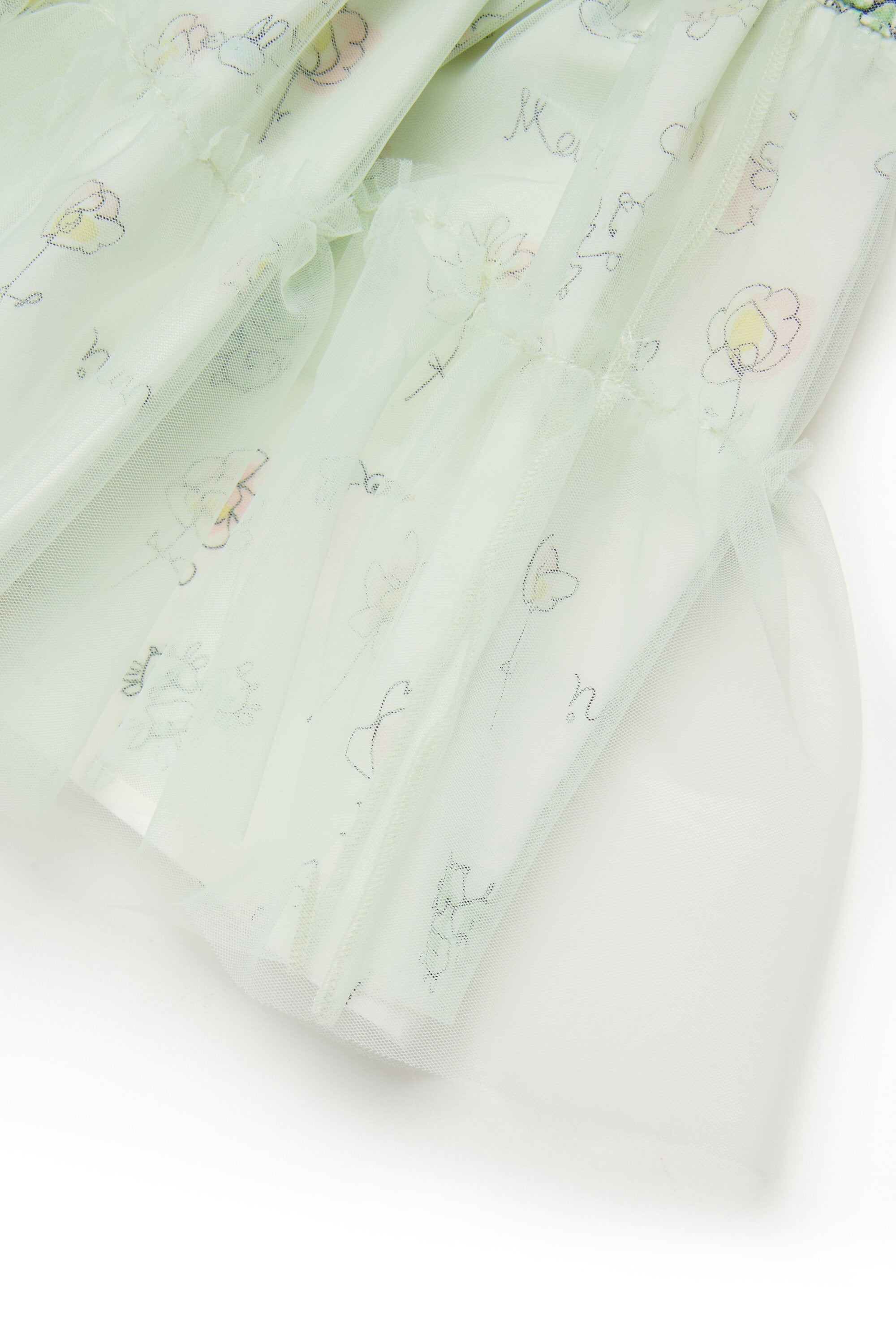 Gonna in tulle con fantasia a fiori