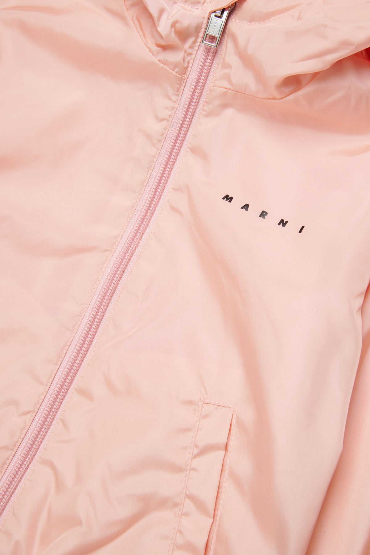 Windbreaker with printed logo