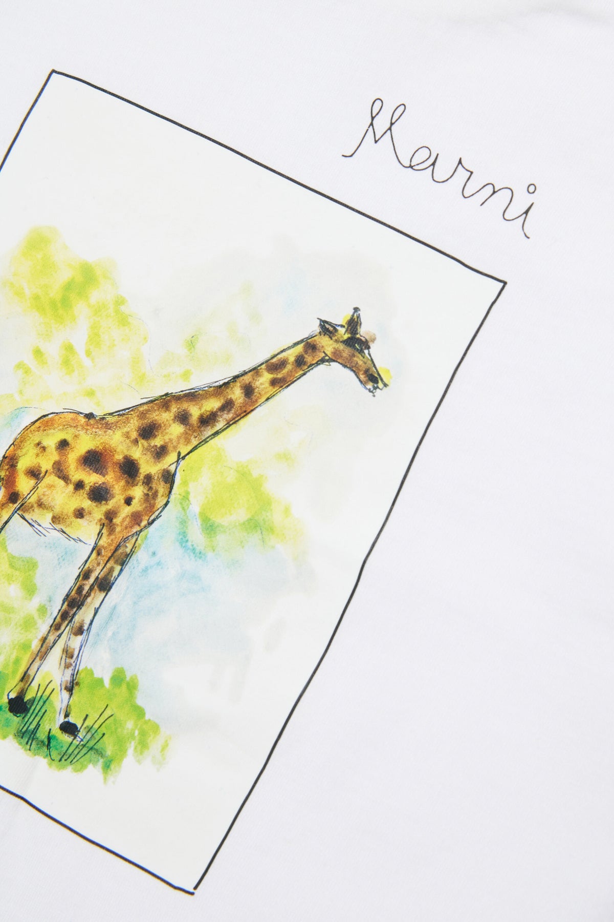 T-shirt avec imprimé girafe et logo