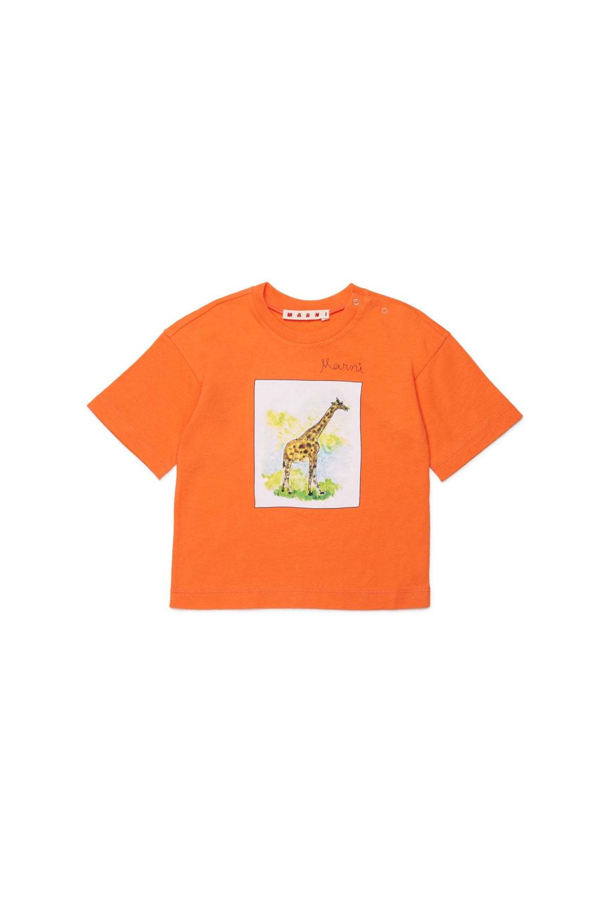 Camiseta con estampado de jirafa y logo