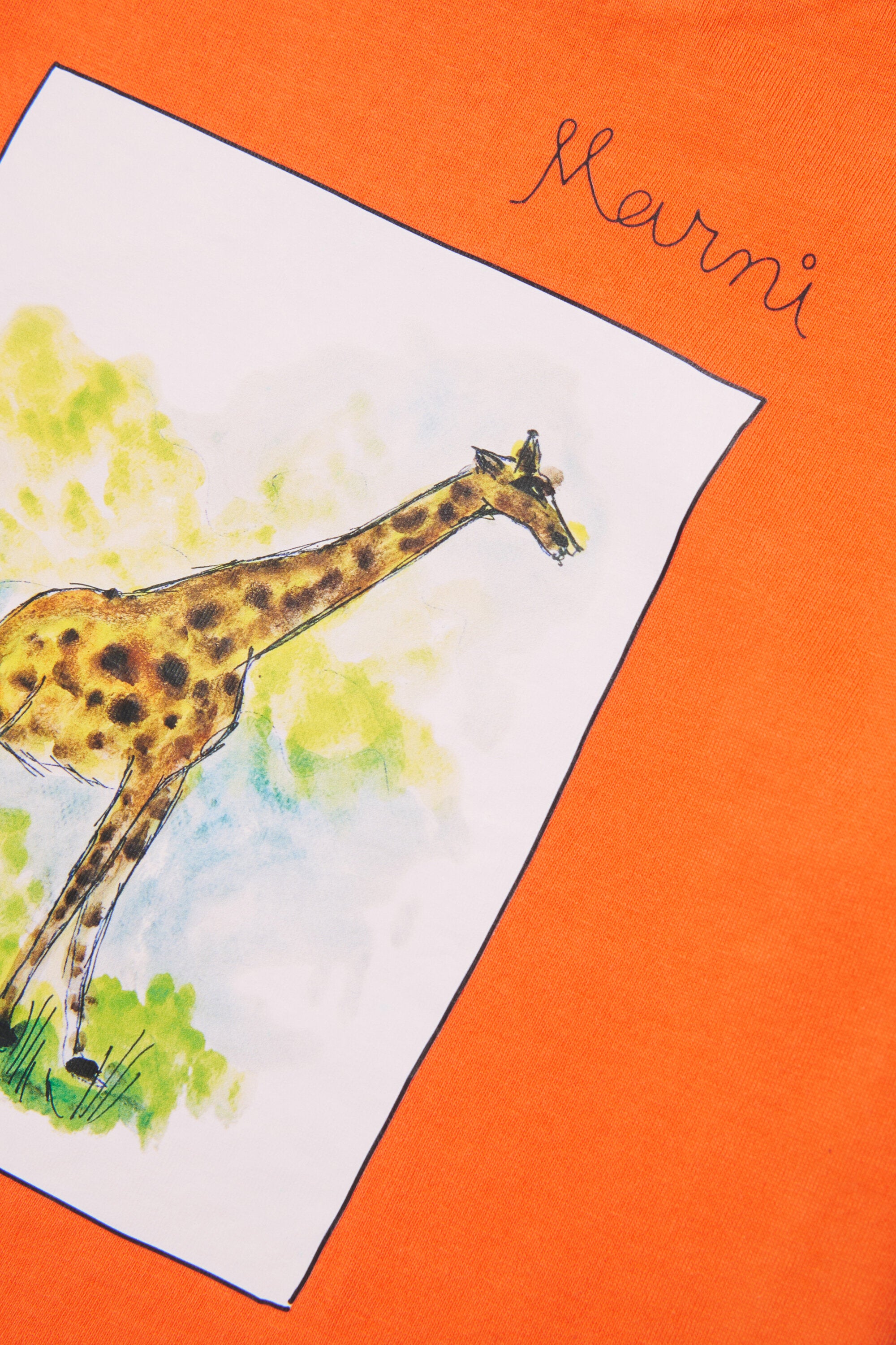 T-Shirt mit Giraffen-Print und Logo